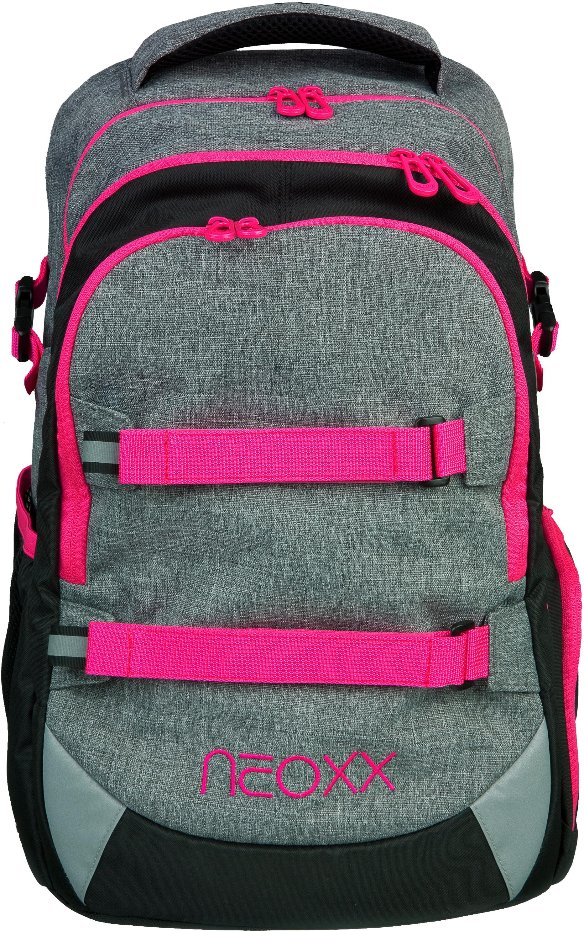 neoxx Schulrucksack »Active, Pink and Famous«, reflektierende Details, aus recycelten... kaufen