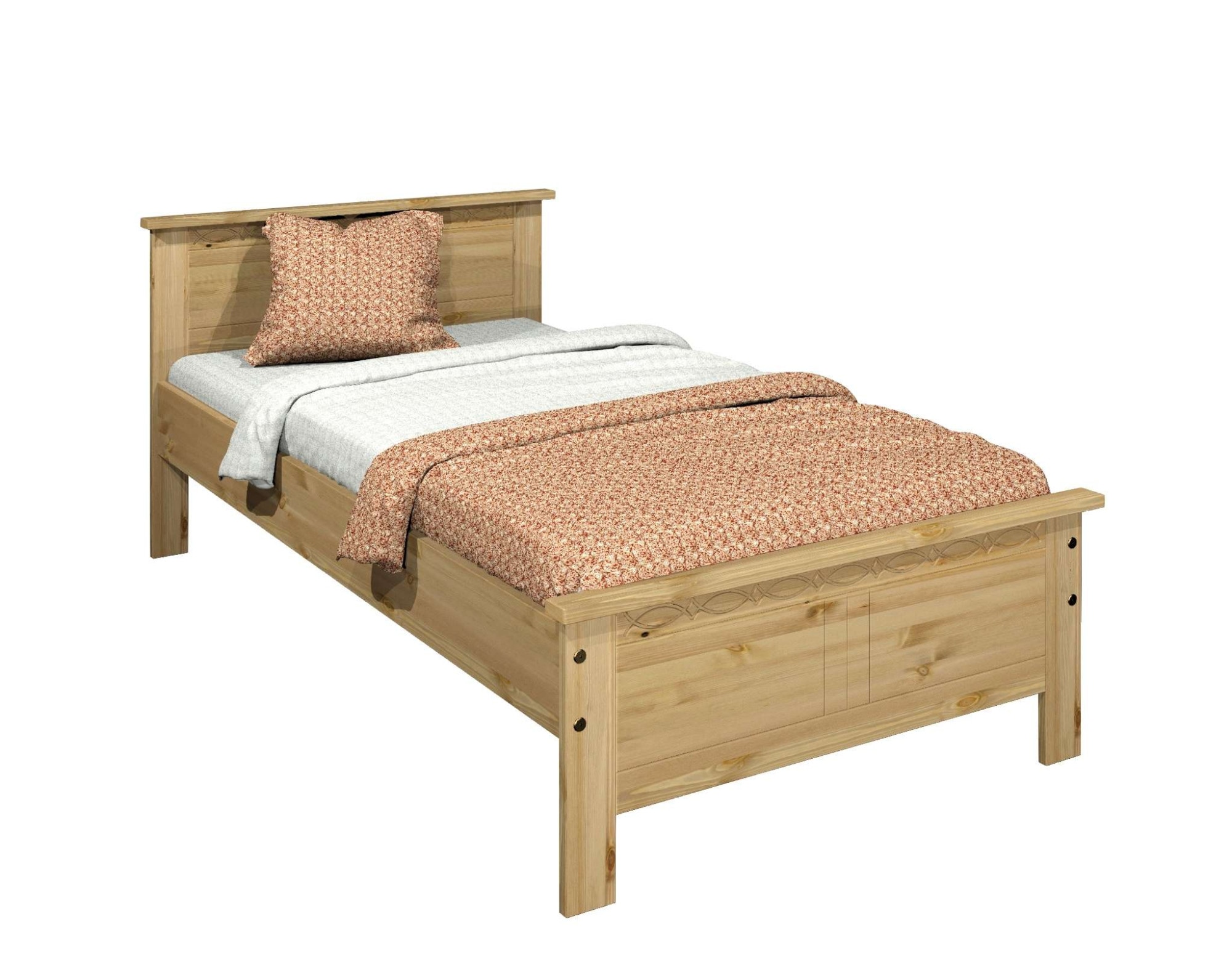 Home affaire Massivholzbett »Indra, TOPSELLER, Landhausstil, edles Design,zertifiziertes Massivholz«, (Breite/Belastbarkeit 180cm/220 KG, 140cm/180 KG, 90cm/120 KG), mit dekorativen Fräsungen, in 2 Breiten und Farben