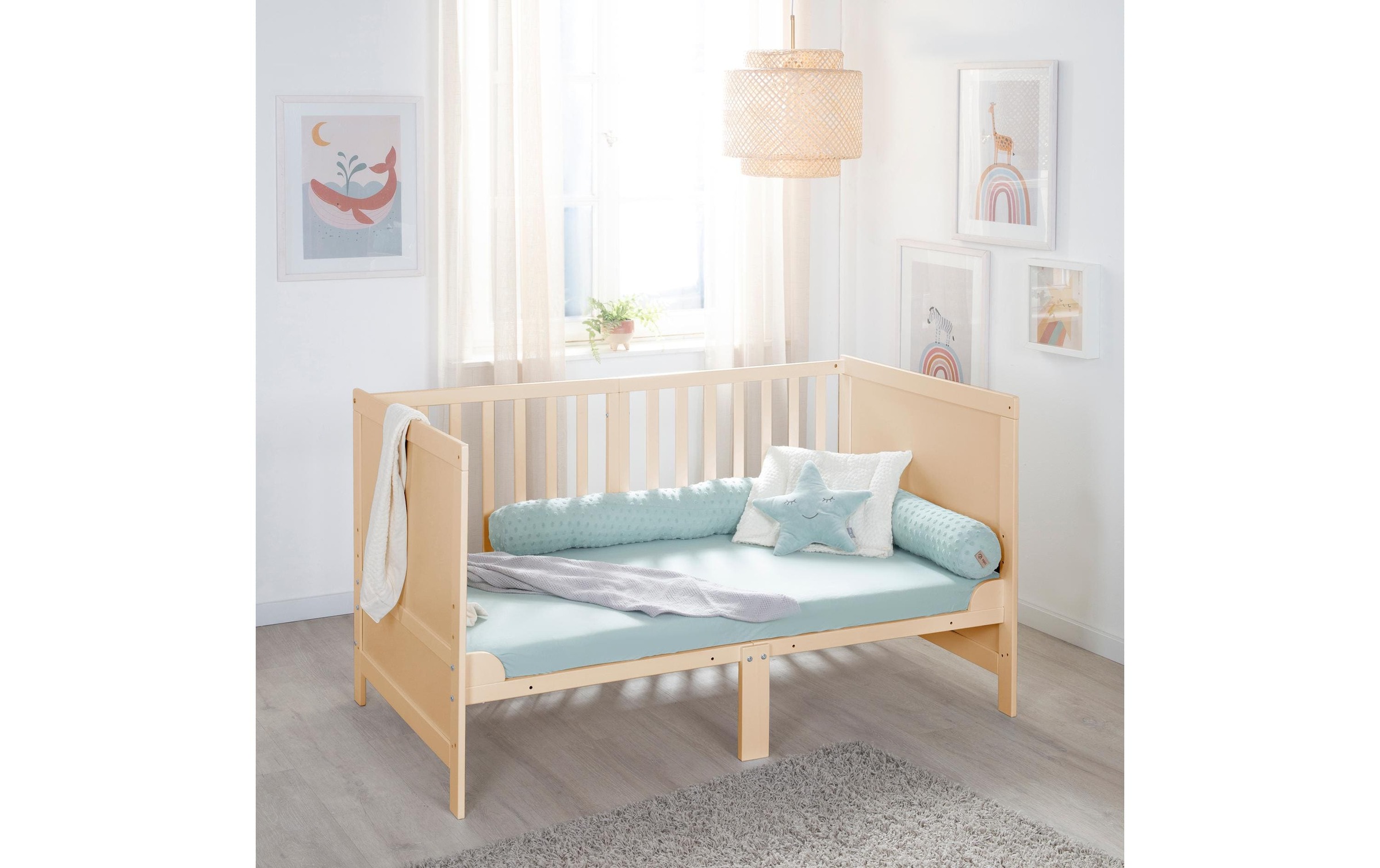 roba® Kinderbett »Kombi Easy Sleep Natur, 70 x 140 cm«, (1 tlg.)