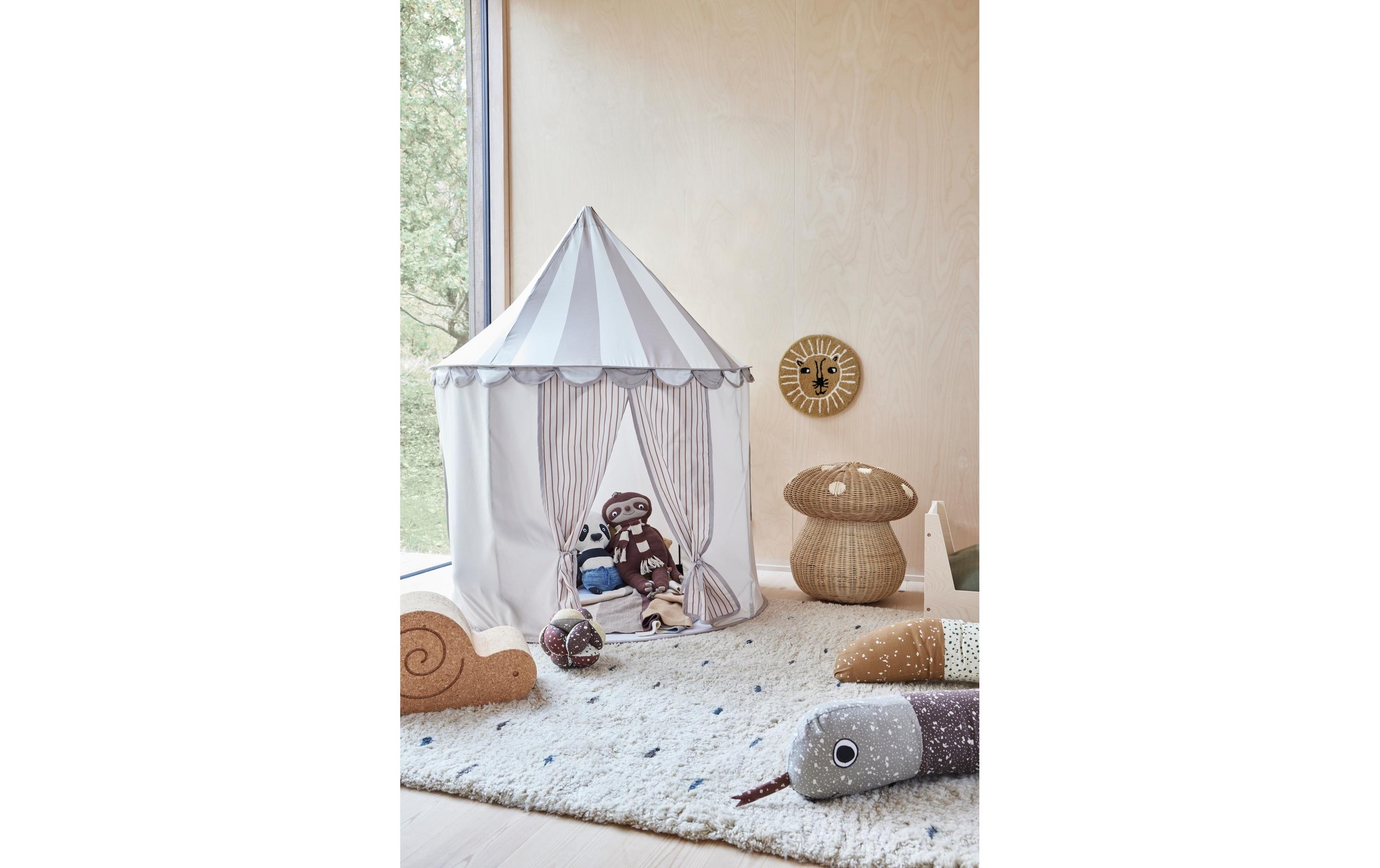 OYOY Spielzelt »Zirkus 124 cm, Braun«