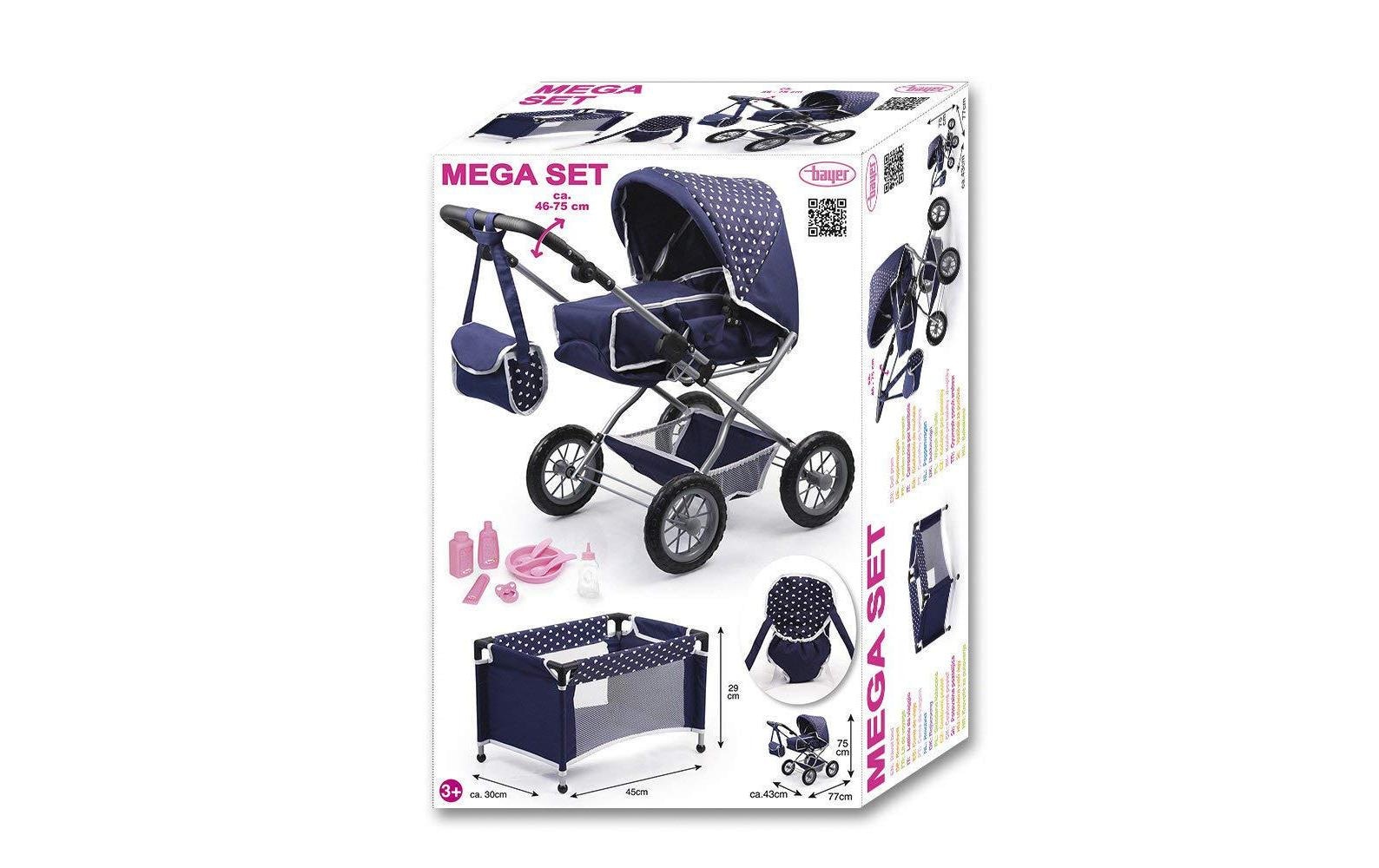 Puppenwagen »Set Grande«, (Set), mit Puppenbett und Puppenzubehör