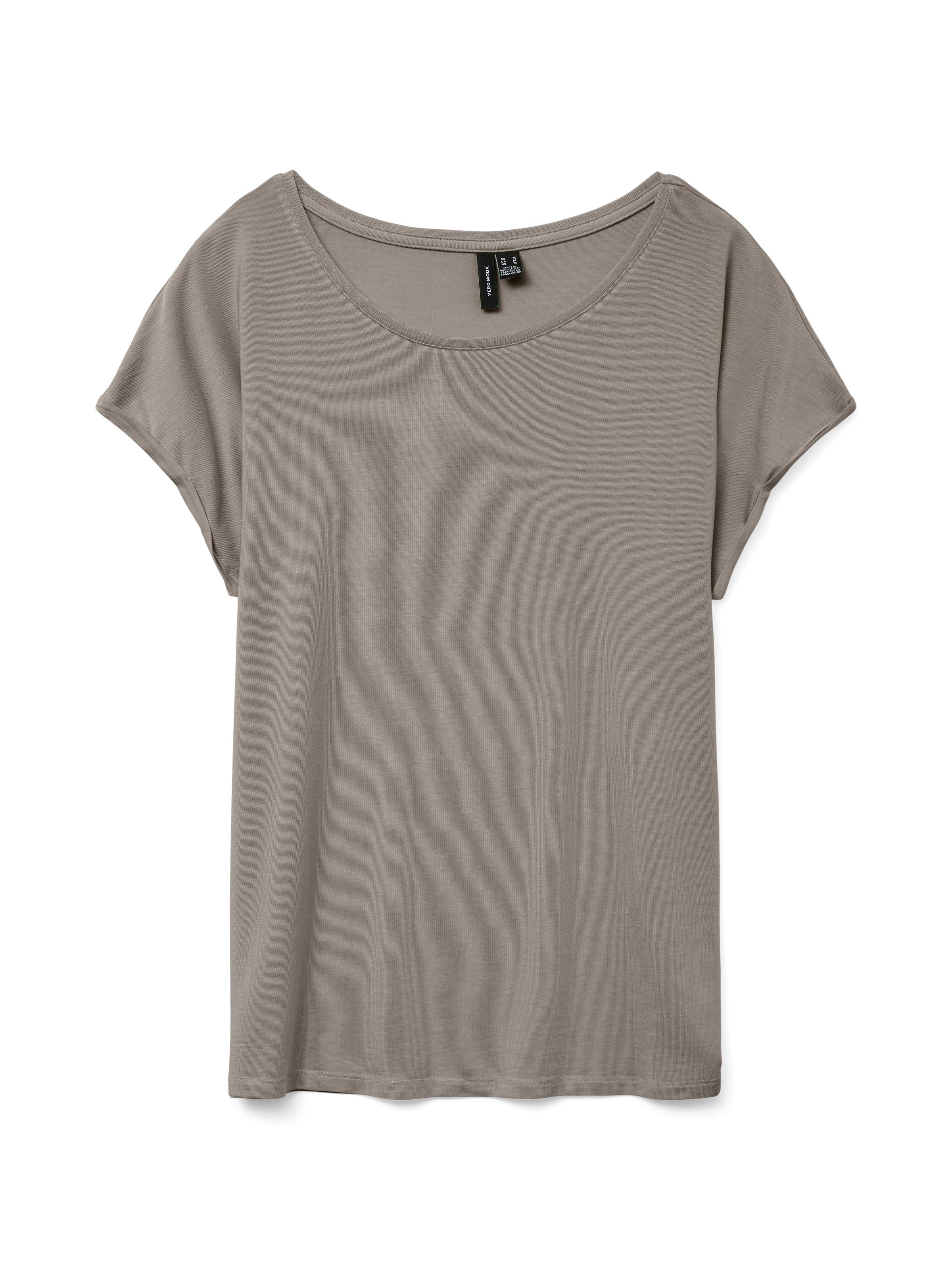 Vero Moda Rundhalsshirt »VMAVA PLAIN SS TOP GAJRS NOOS«