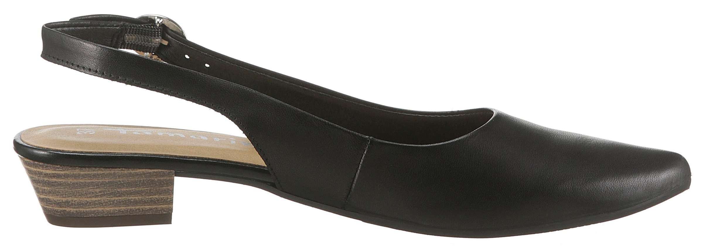 schwarze Slingpumps