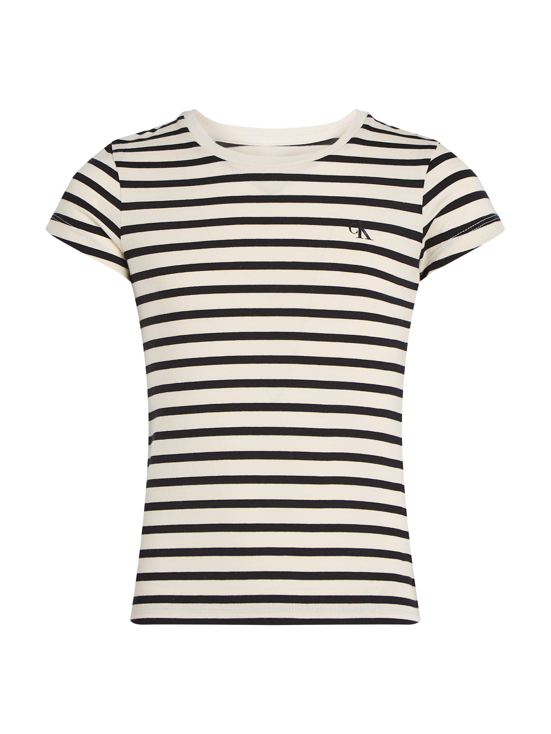 Calvin Klein Jeans Rundhalsshirt »2 PACK STRIPE SLIM SS T-SHIRT«, für Kinder bis 16 Jahre mit Logoschriftzug