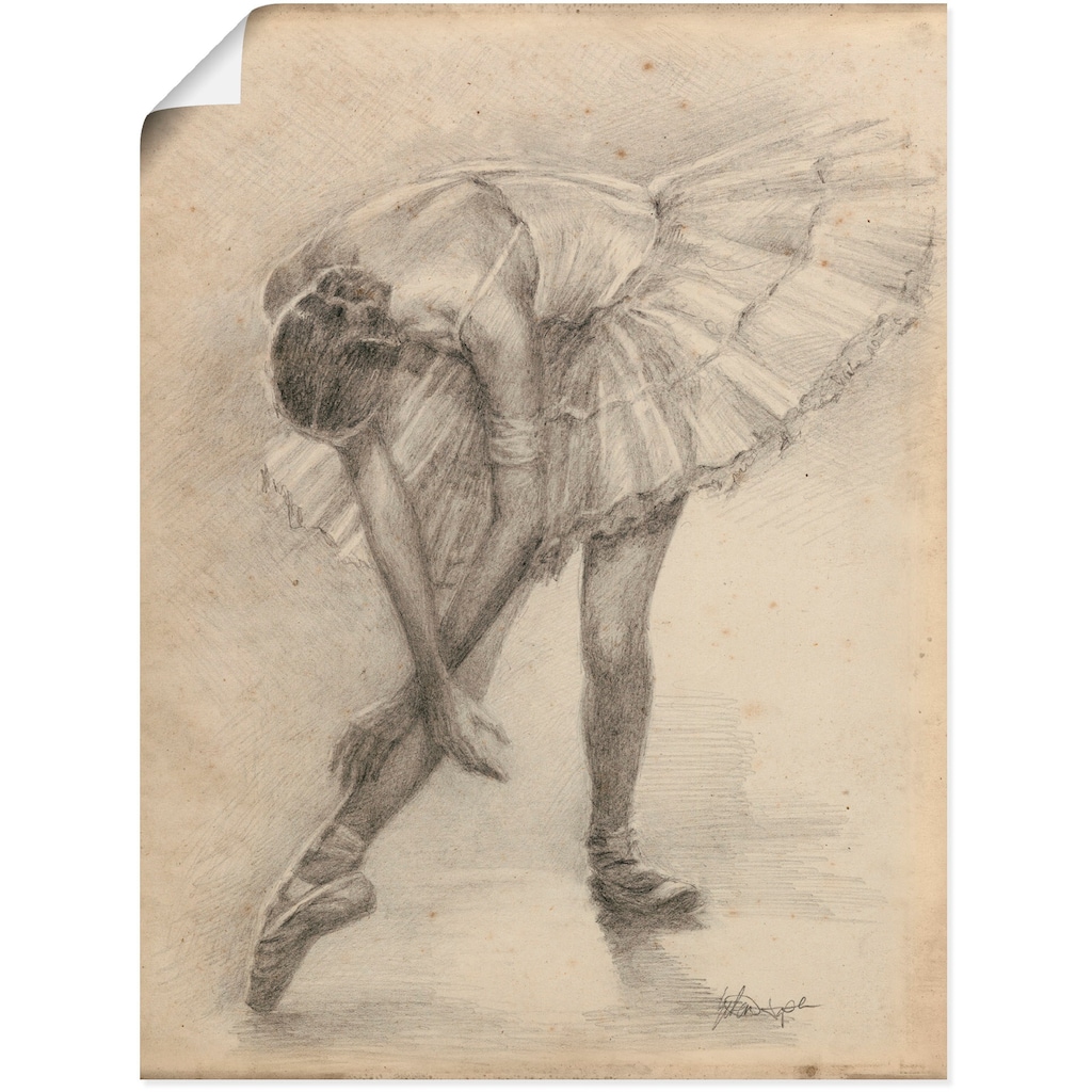 Artland Wandbild »Antike Ballerina Übung II«, Sport, (1 St.), als Poster in verschied. Grössen