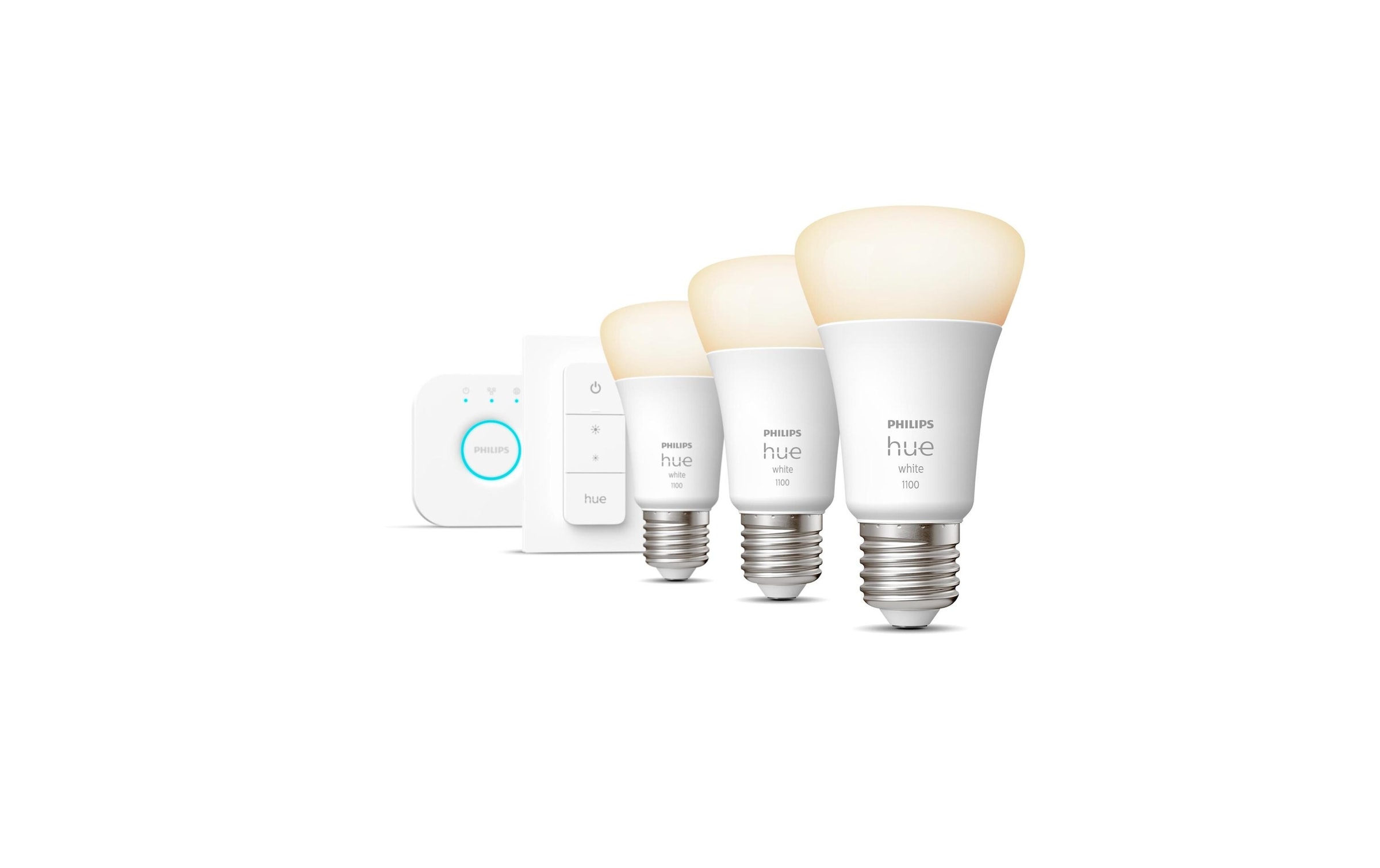 Philips Hue Spezialleuchtmittel »White, 3 x E«, E27, Warmweiss