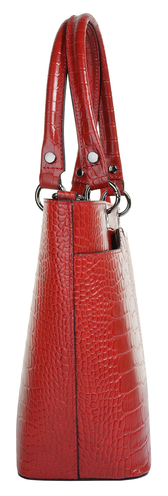 Cluty Henkeltasche, echt Leder, Made in Italy
