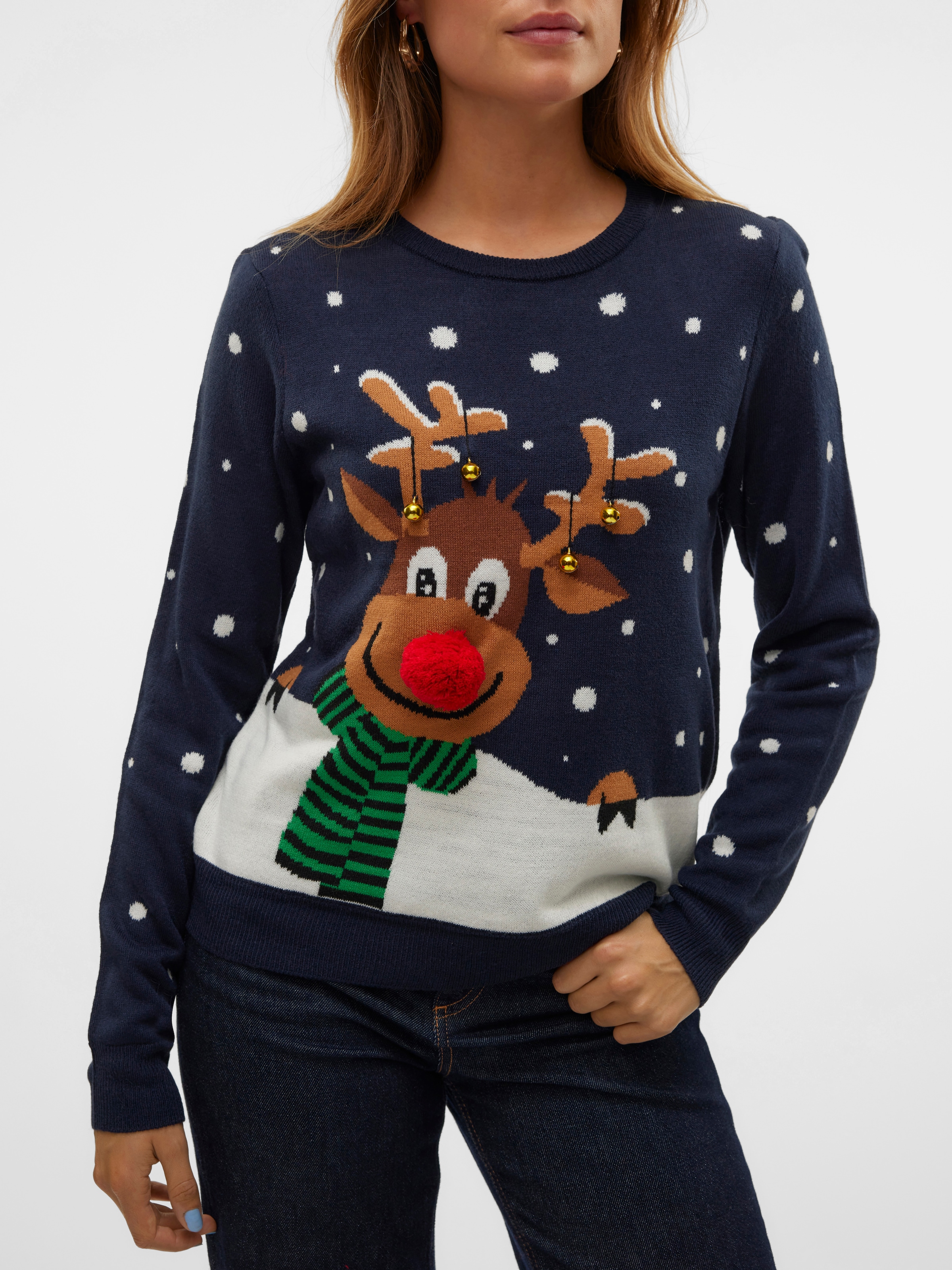 Vero Moda Weihnachtspullover »VMSNOWY DEER LS O-NECK XMAS«