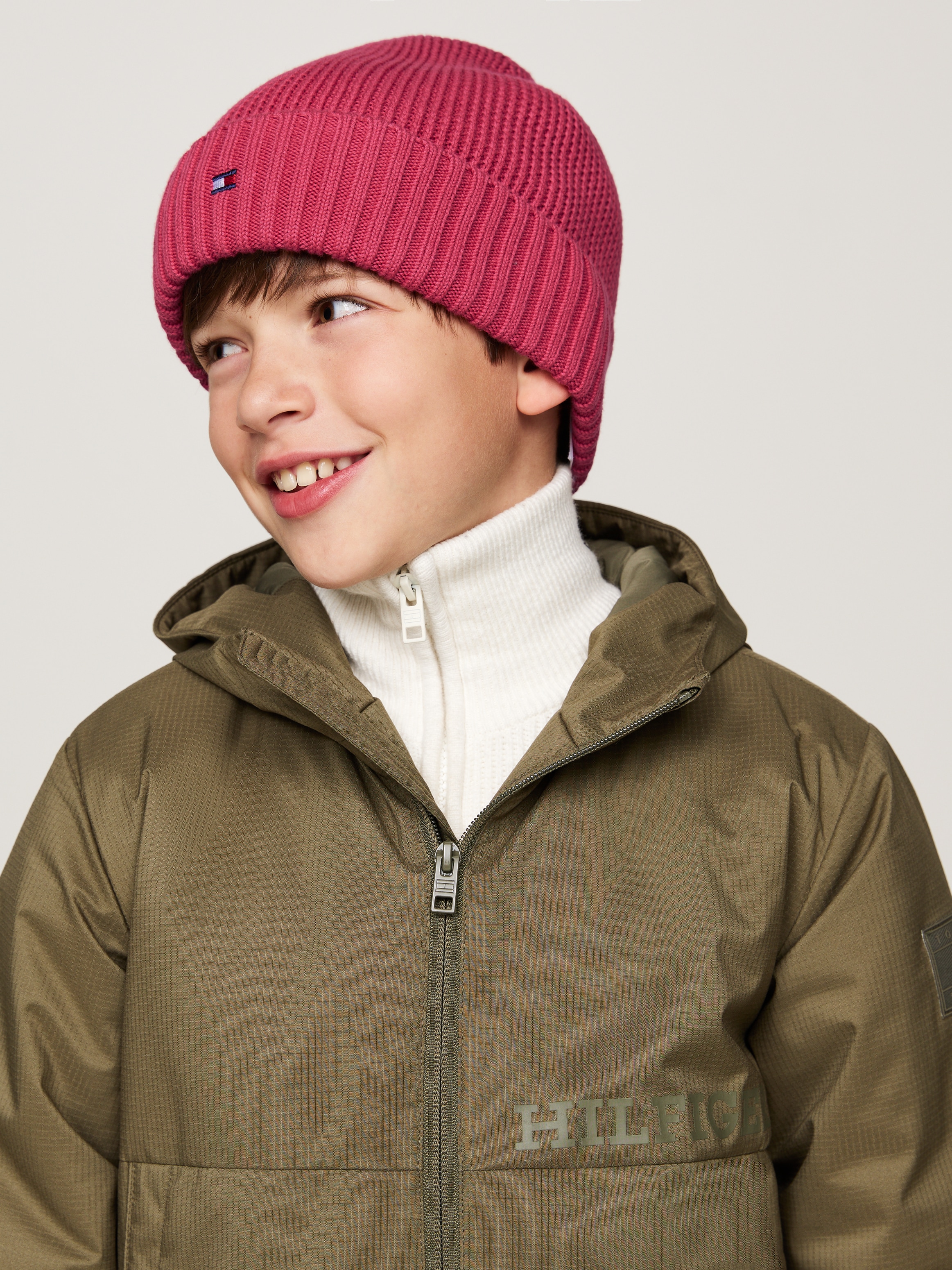 Tommy Hilfiger Beanie »SMALL FLAG BEANIE«, Kinder Kids Junior MiniMe