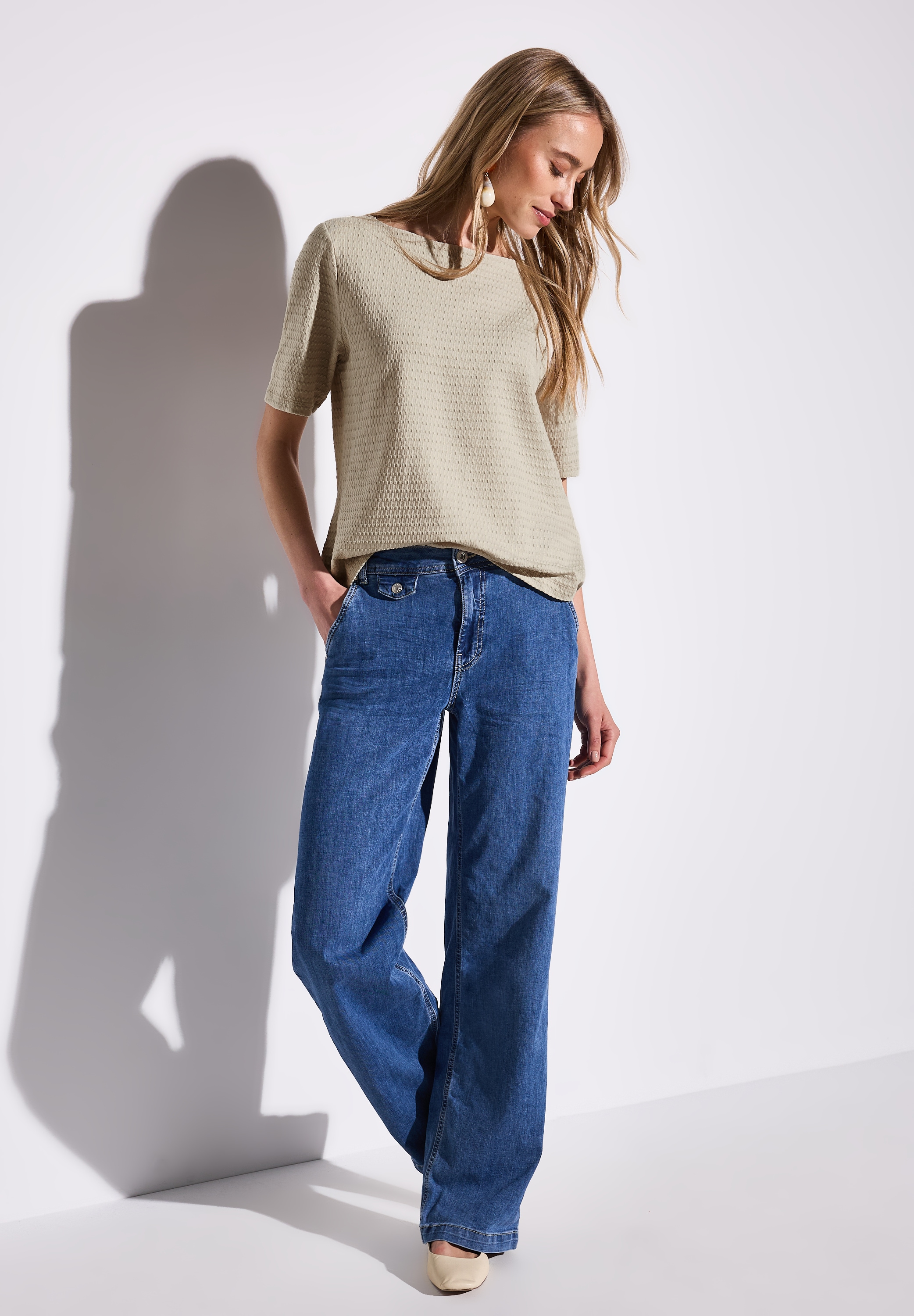 STREET ONE T-Shirt, mit feiner Struktur
