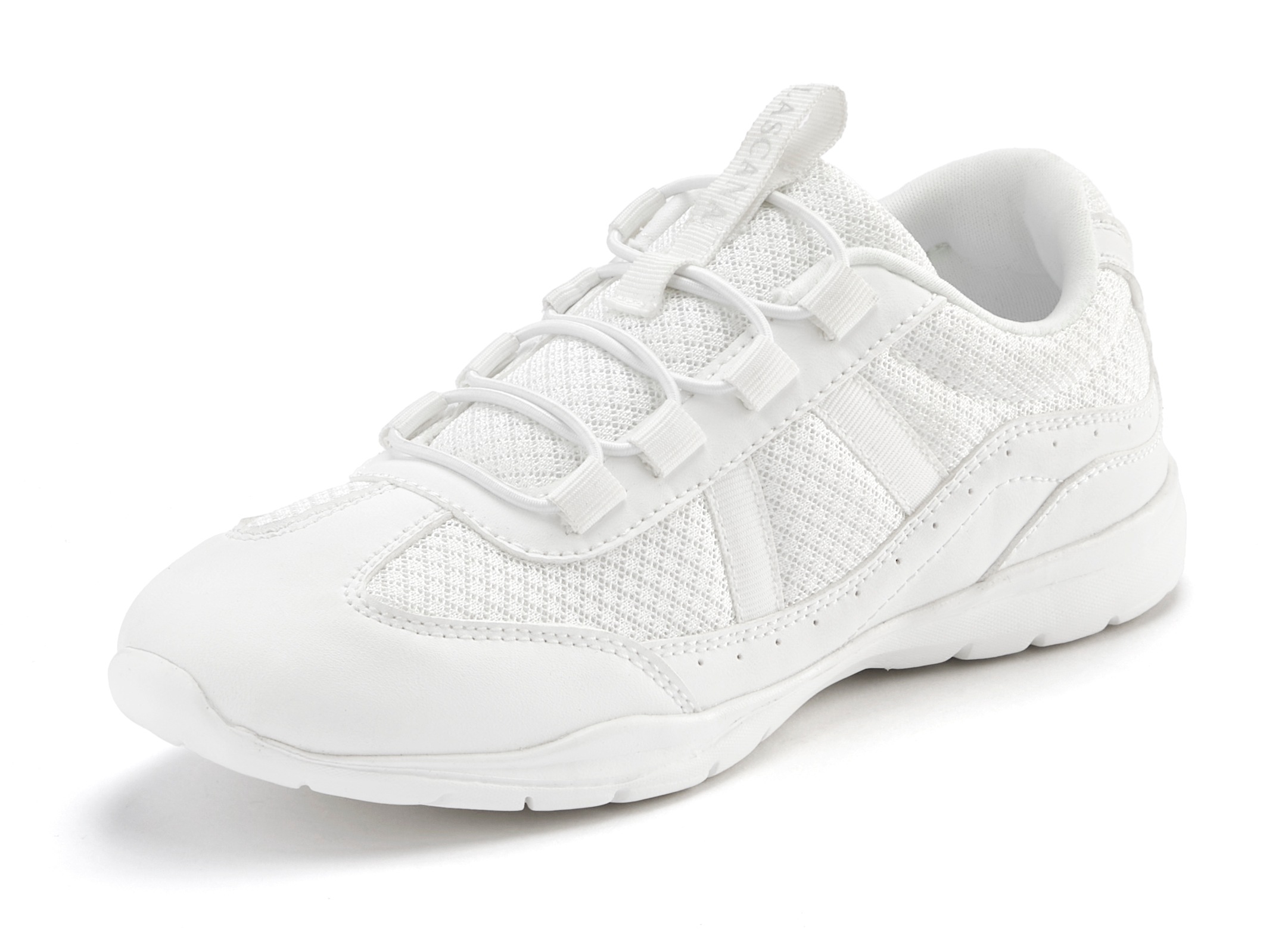 LASCANA Sneaker »Freizeitschuh, Halbschuh,«, zum Reinschlüpfen mit elastischen Schnürbändern VEGAN