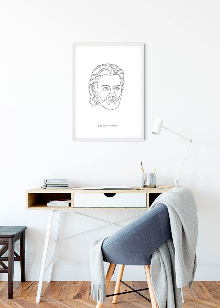 Komar Bild »Star Wars Classic Force Faces Obi Wan«, Star Wars, (1 St.), Wandbild zur Dekoration im Kinderzimmer - ohne Rahmen