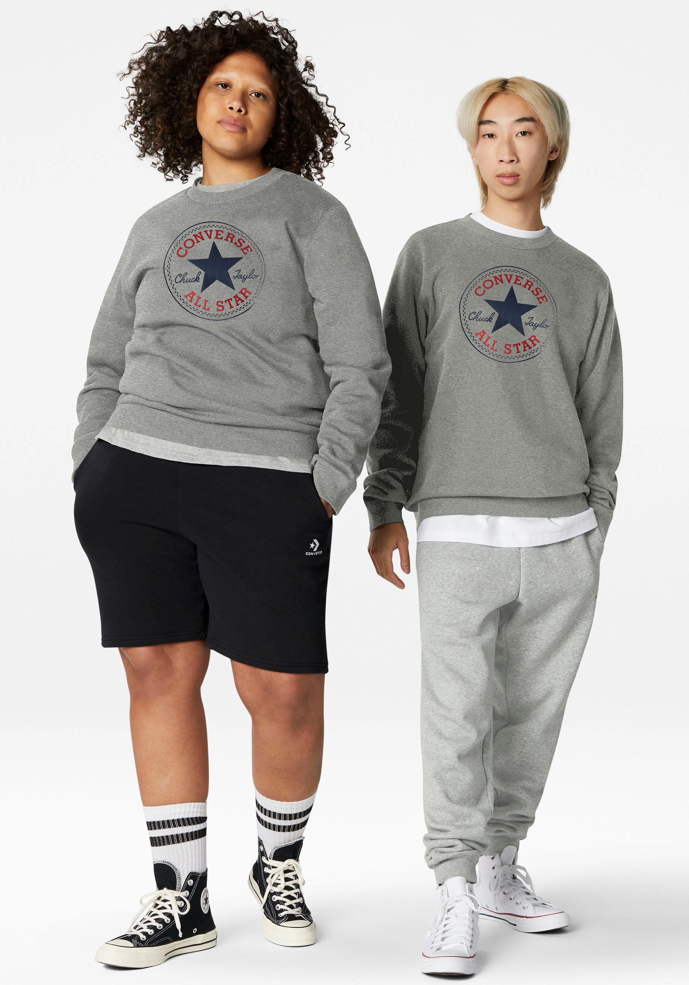 Converse Sweatshirt Jelmoli-Versand BACK« BRUSHED shoppen | STAR PATCH »UNISEX ALL online