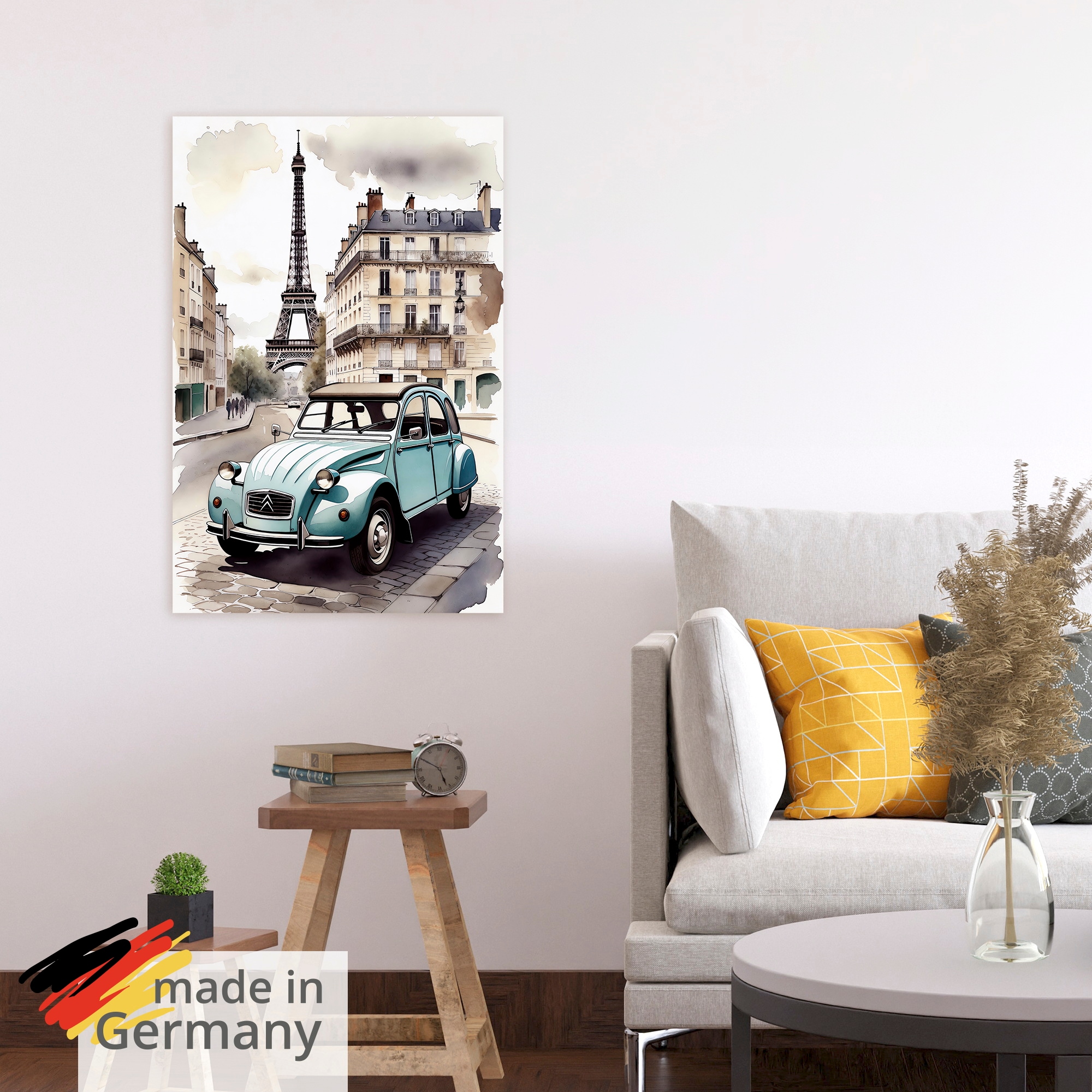 Artland Wandbild "2CV - die bekannte Ente" 1 Stk. tlg. als Alubild, Leinwandbild, Poster, Wandaufkleber in verschied. Größen