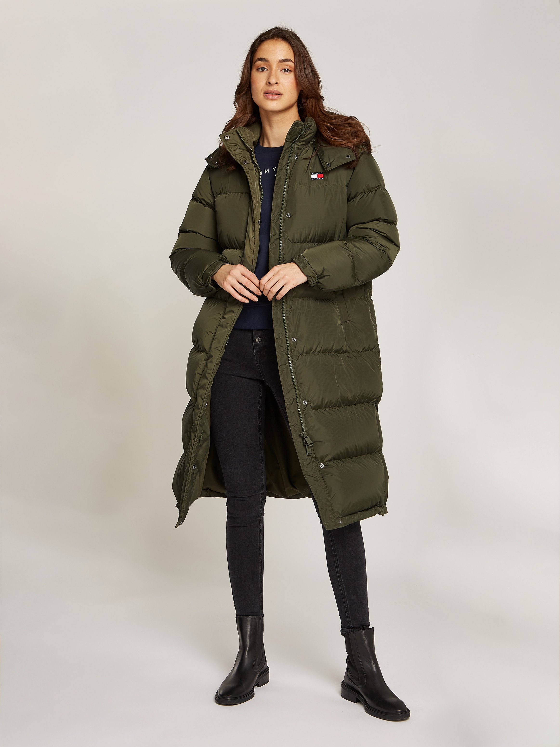 Tommy Jeans Curve Steppmantel »TJW ALASKA LONG PUFFER EXT«, in Grossen Grössen