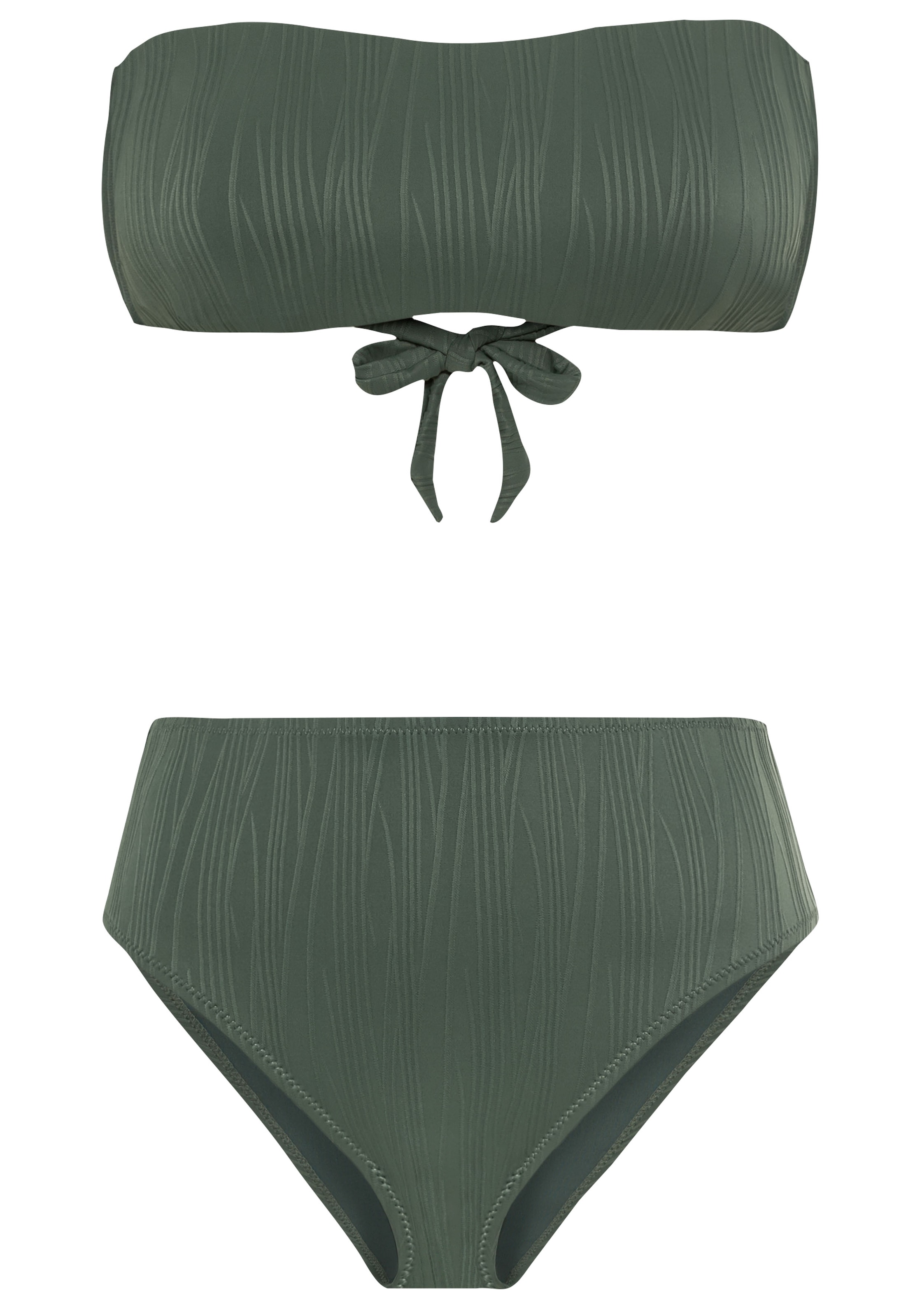 LSCN by LASCANA Bandeau-Bikini »Egitura«, (Set), aus Strukturware