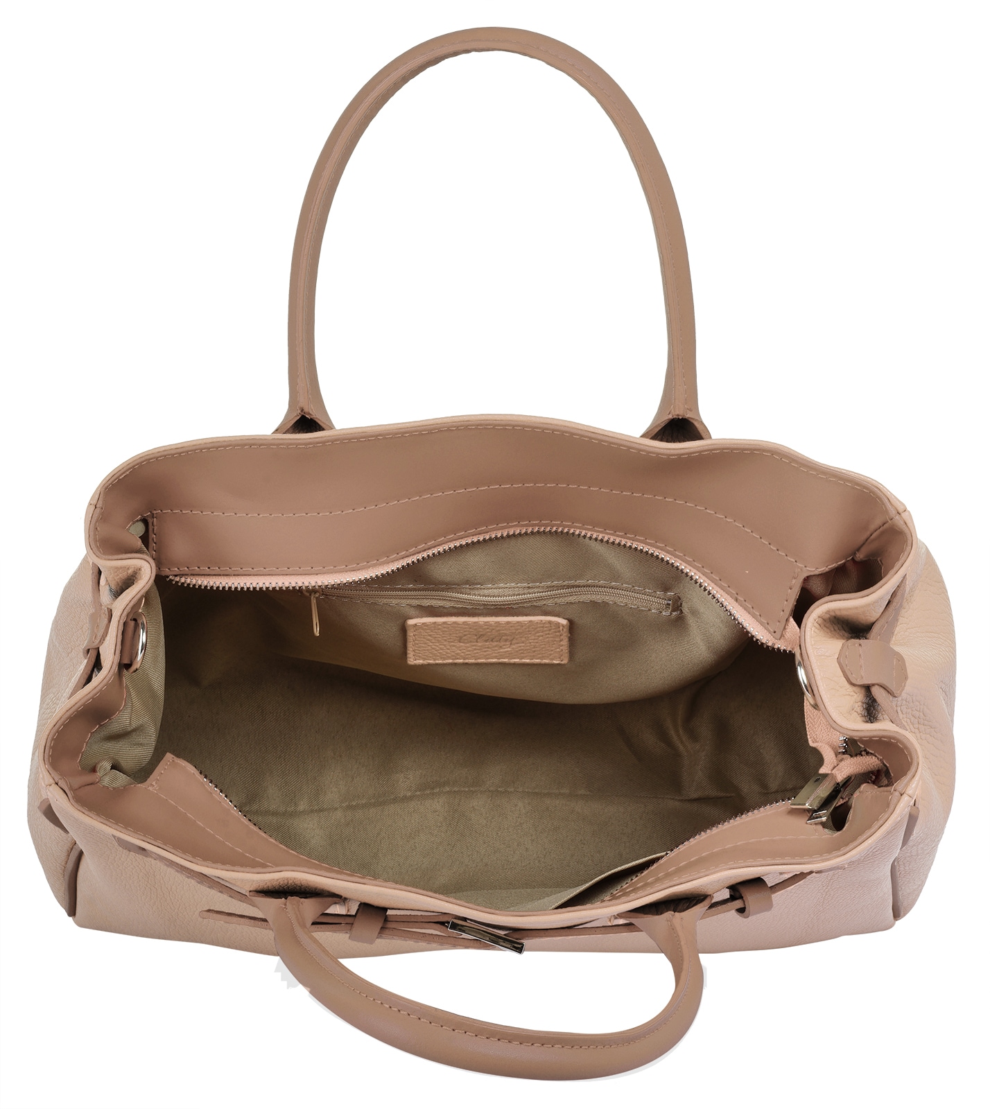 Cluty Henkeltasche, echt Leder, Made in Italy