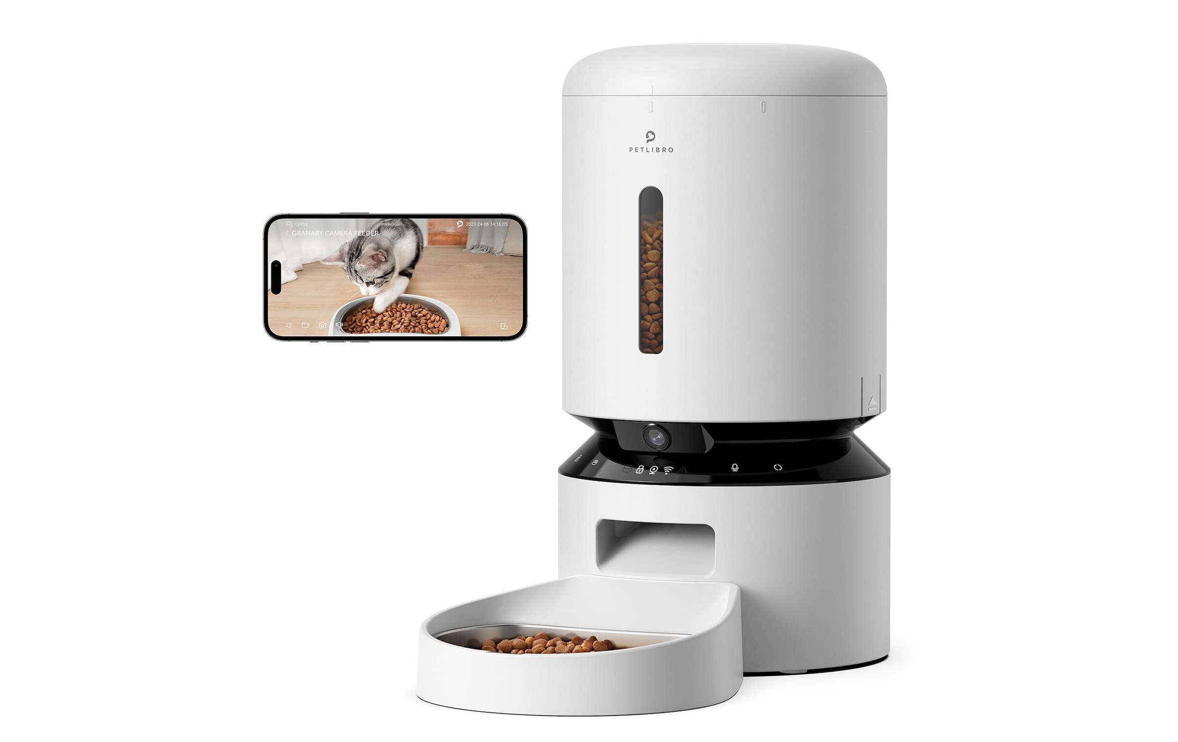 Futterautomat »Petlibro Granary Camera Monitoring Feeder, 5 l, Weiss«