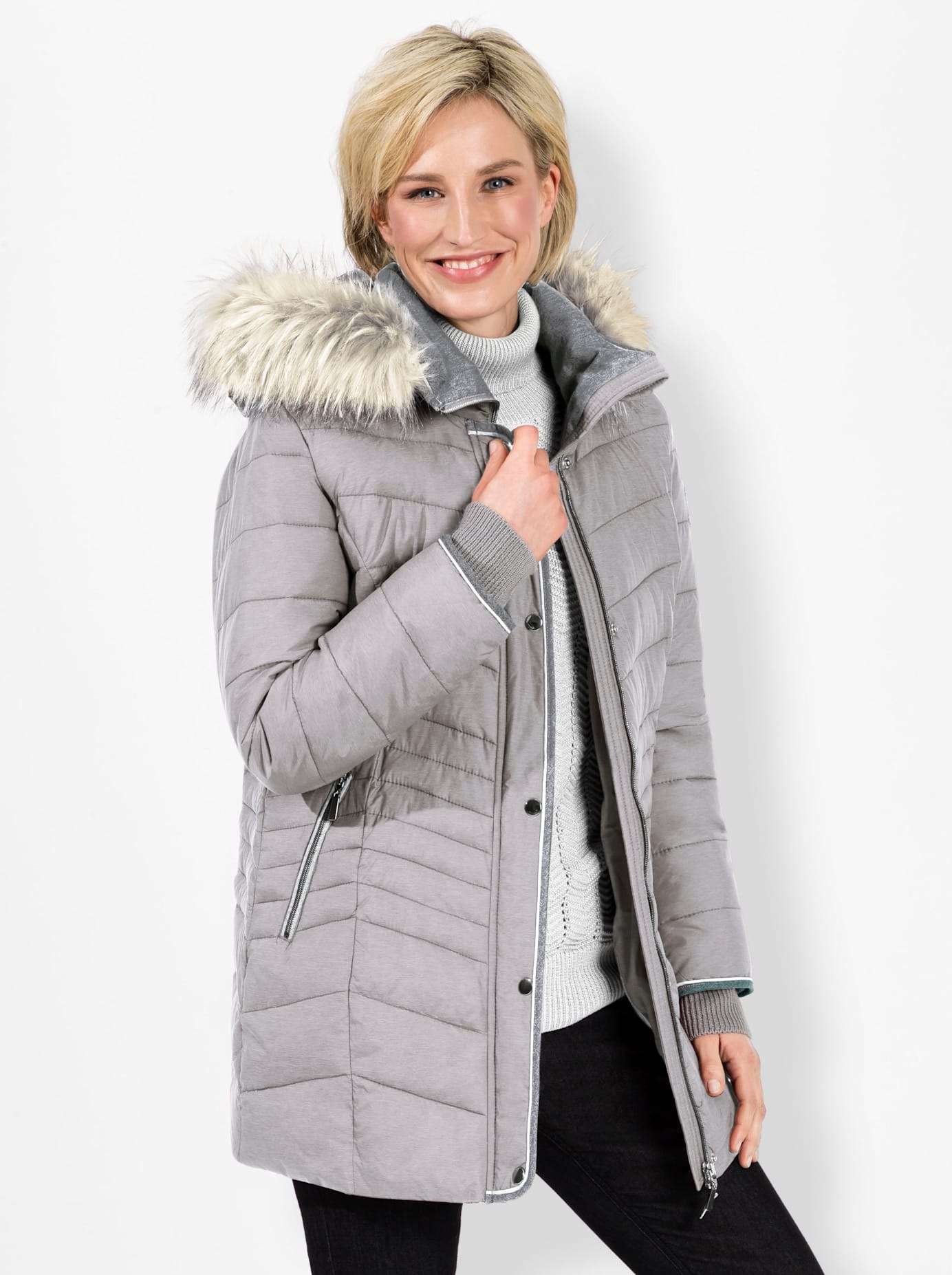 Casual Looks Steppjacke mit Kapuze