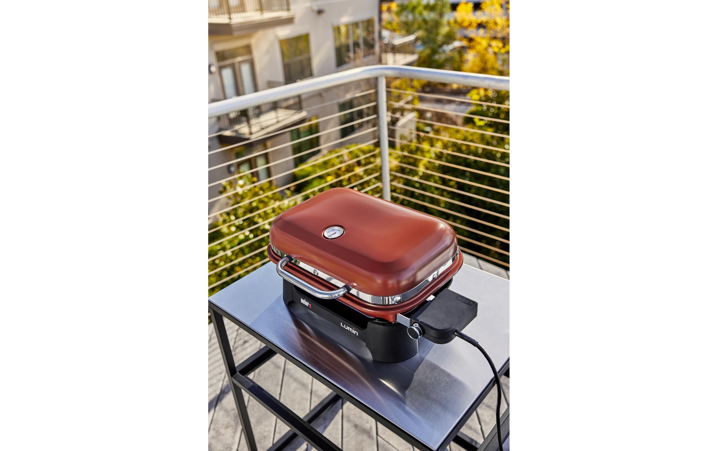 Weber Elektro-Standgrill »Lumin Compact, Rot«, 2200 W