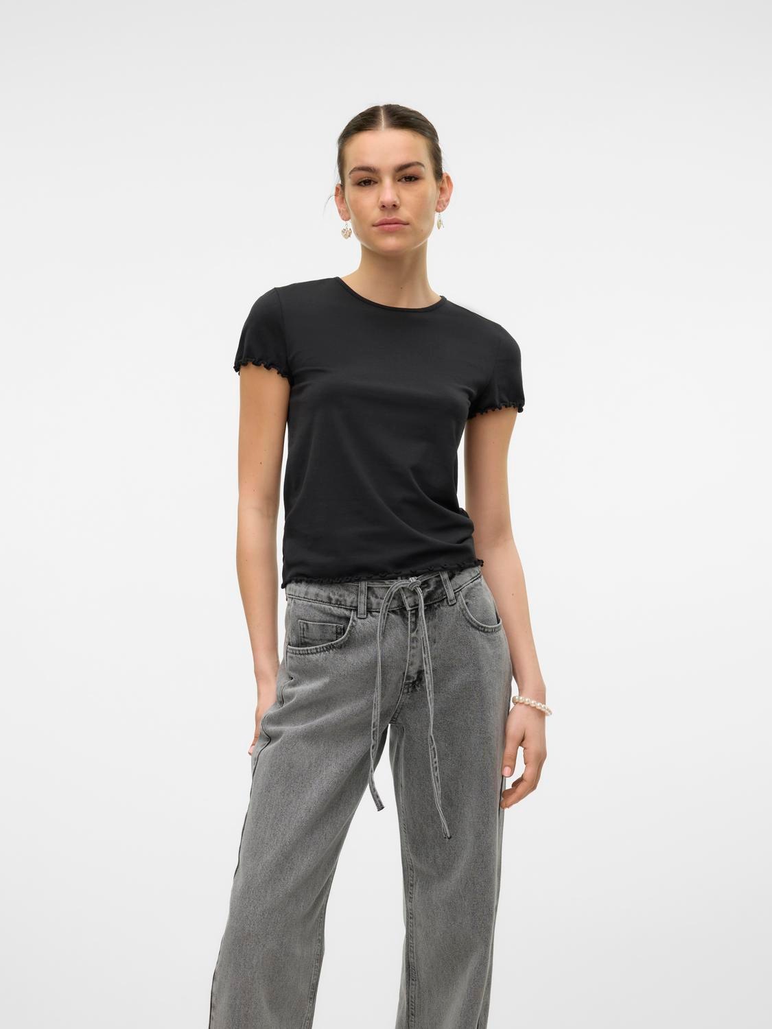 Vero Moda Kurzarmshirt »VMBARBARA SS SHORT ONECK TOP JRS GA NOOS«