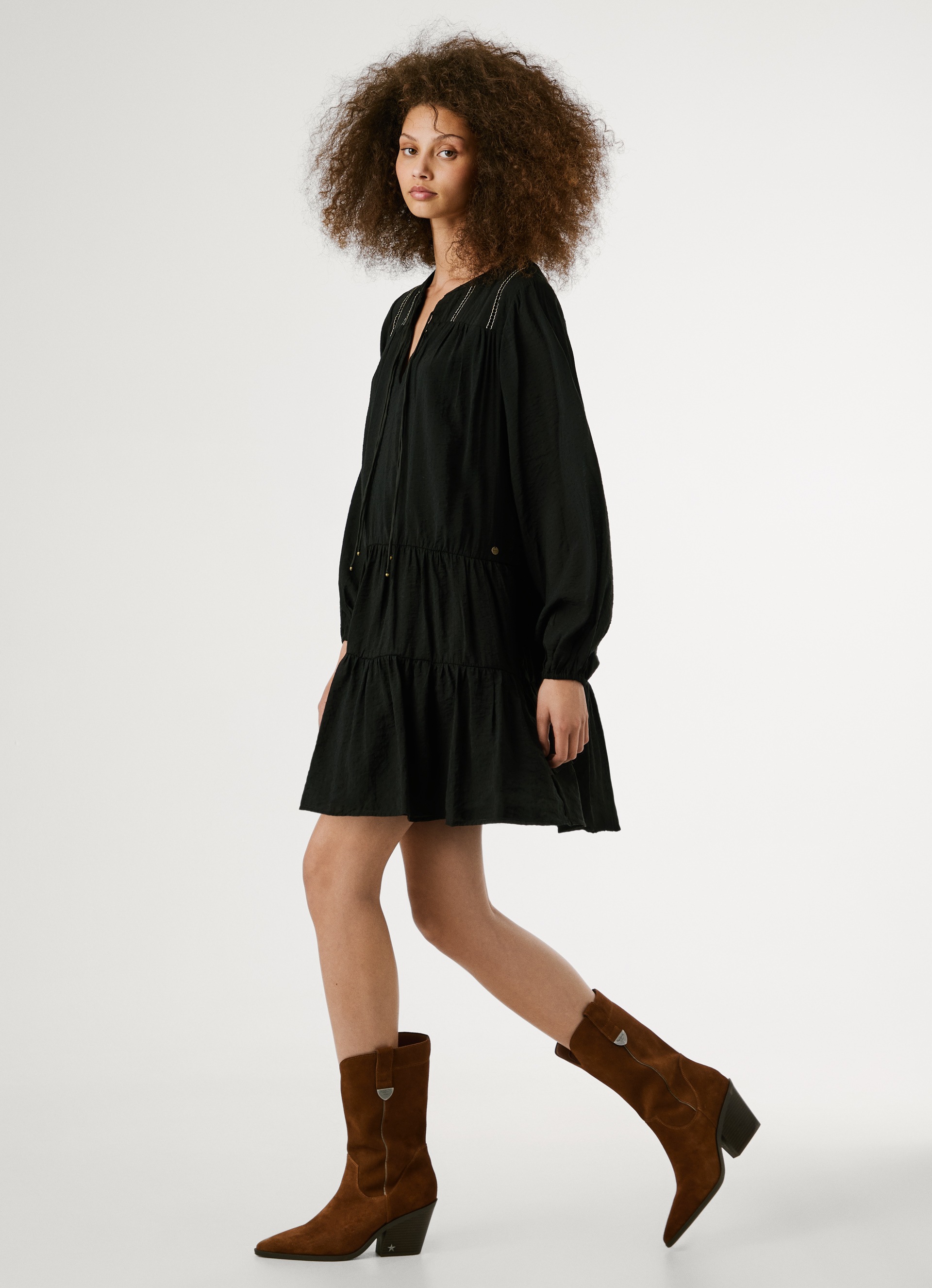 Pepe Jeans Tunikakleid »PAULE DRESS«, mit Stufenschnitt