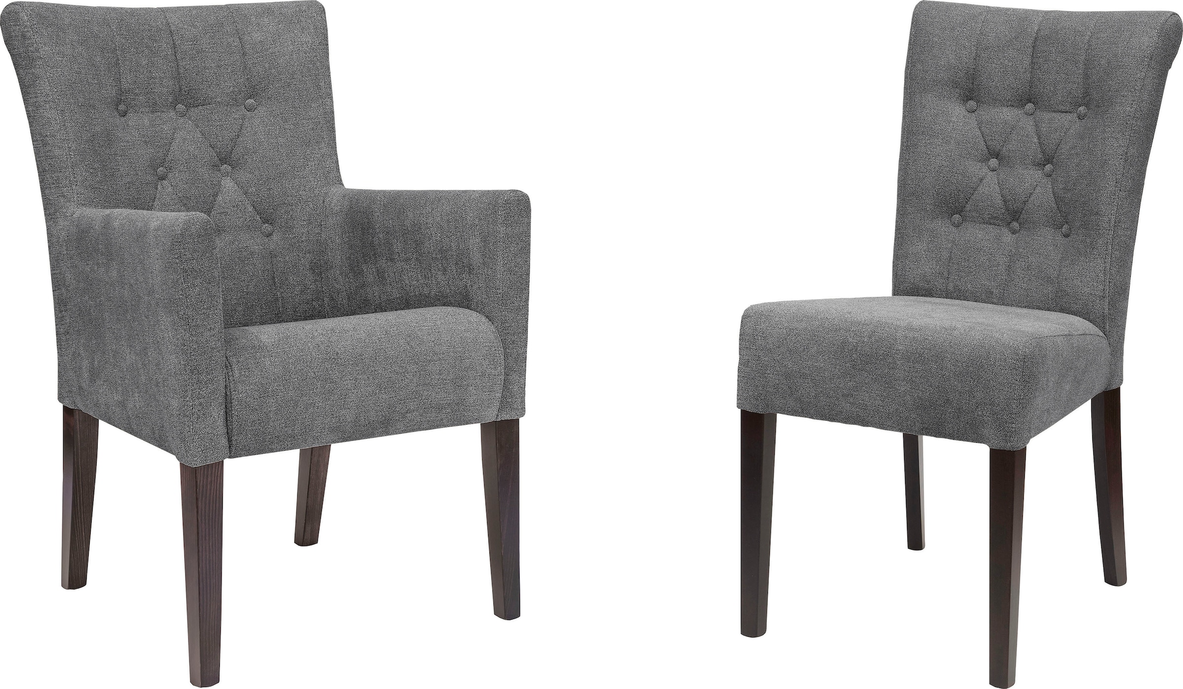 Home affaire Esszimmerstuhl »Queen BESTSELLER«, (Set), 4 St., Feinstruktur, Polsterstuhl mit Knopfheftung, 2er, 4er oder 6er Set