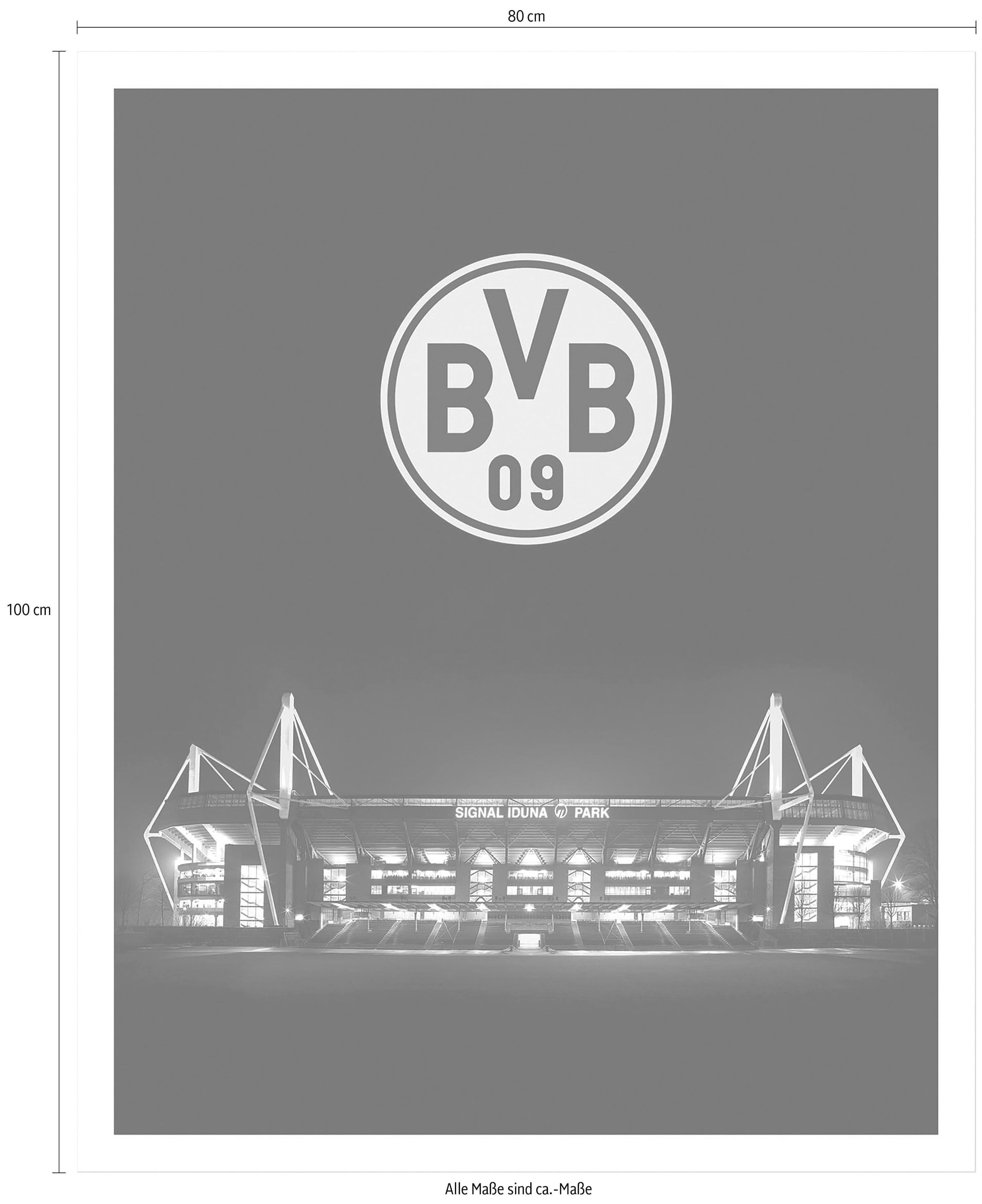 bestellen bei Jelmoli-Versand Signal Emblem«, Iduna Nacht »BVB Park Poster, Wandposter Bild, Wandbild, Poster | online Wall-Art