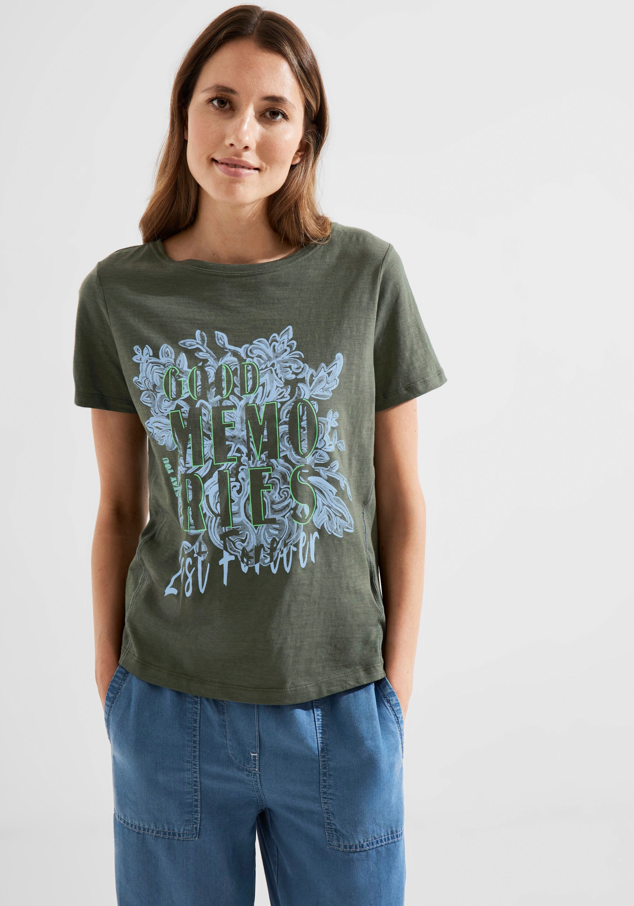 Cecil T-Shirt, mit coolem kaufen Schweiz Motto-Druck bei online Jelmoli-Versand