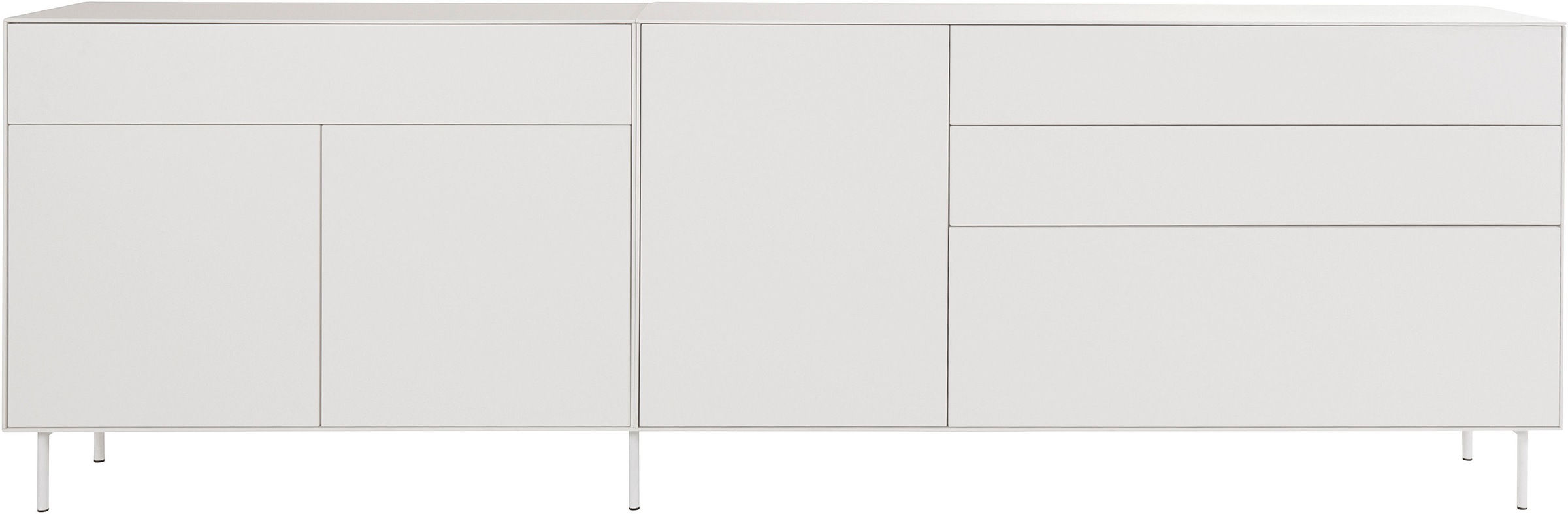 LeGer Home by Lena Gercke Sideboard »Essentials«, (2 St.), Breite: 279cm, MDF lackiert, Push-to-open-Funktion