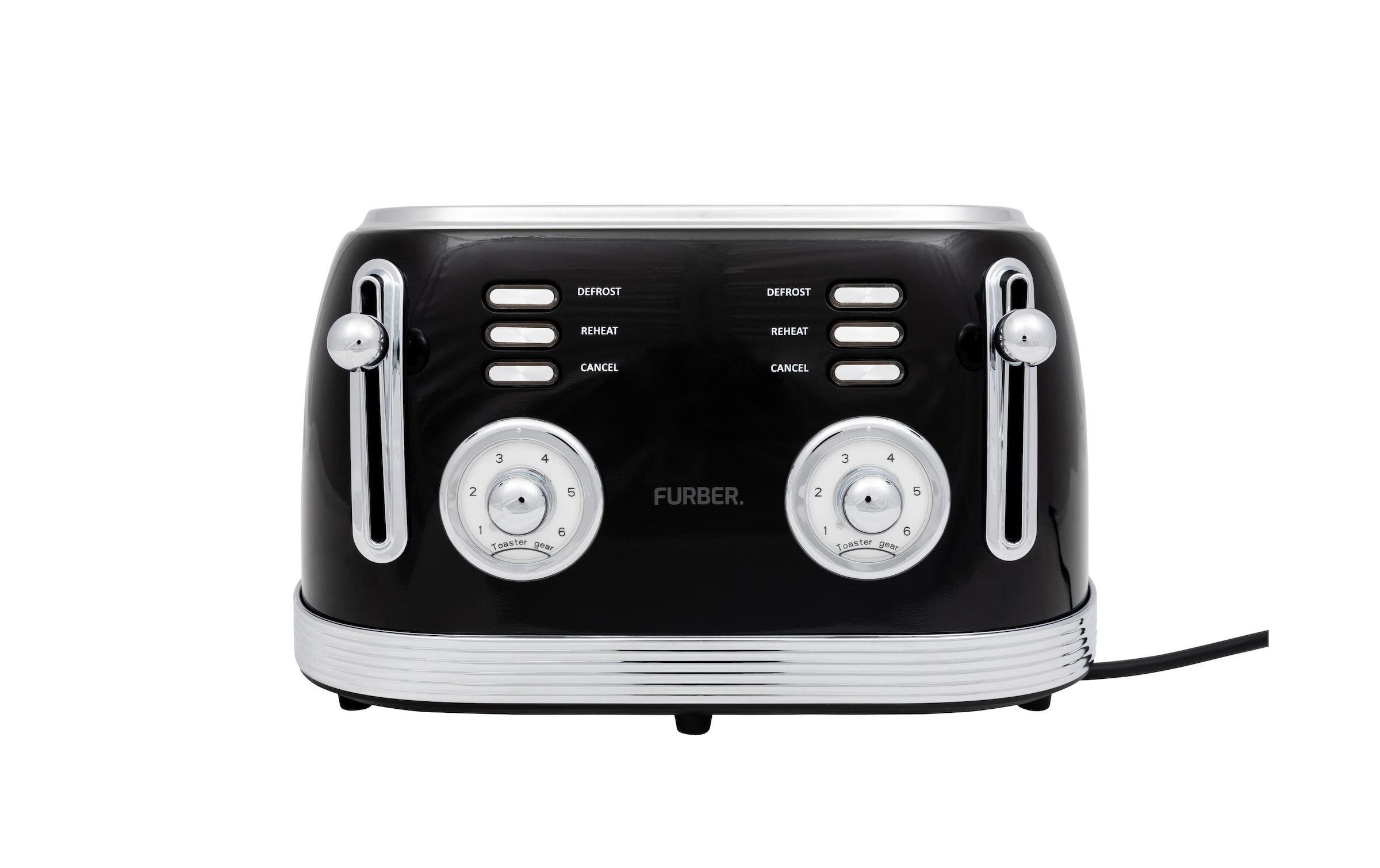 FURBER Toaster »4 Schlitz Schwarz«, für 4 Scheiben, 1500 W