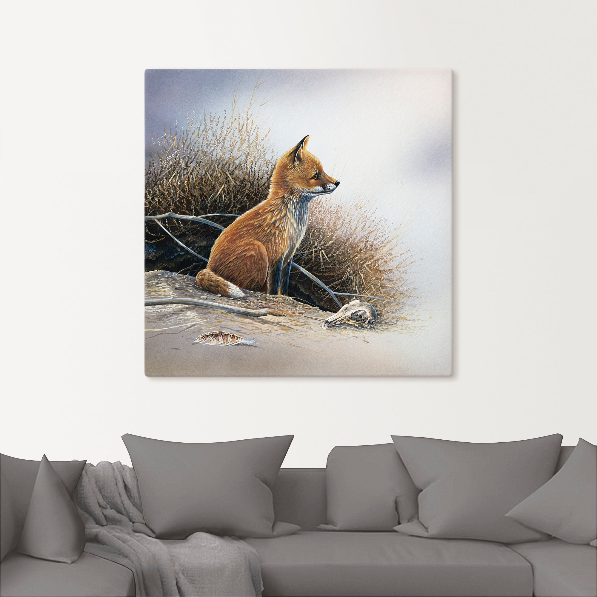 Artland Wandbild »Kleiner Fuchs«, Wildtiere, (1 St.), als Leinwandbild, Poster in verschied. Grössen