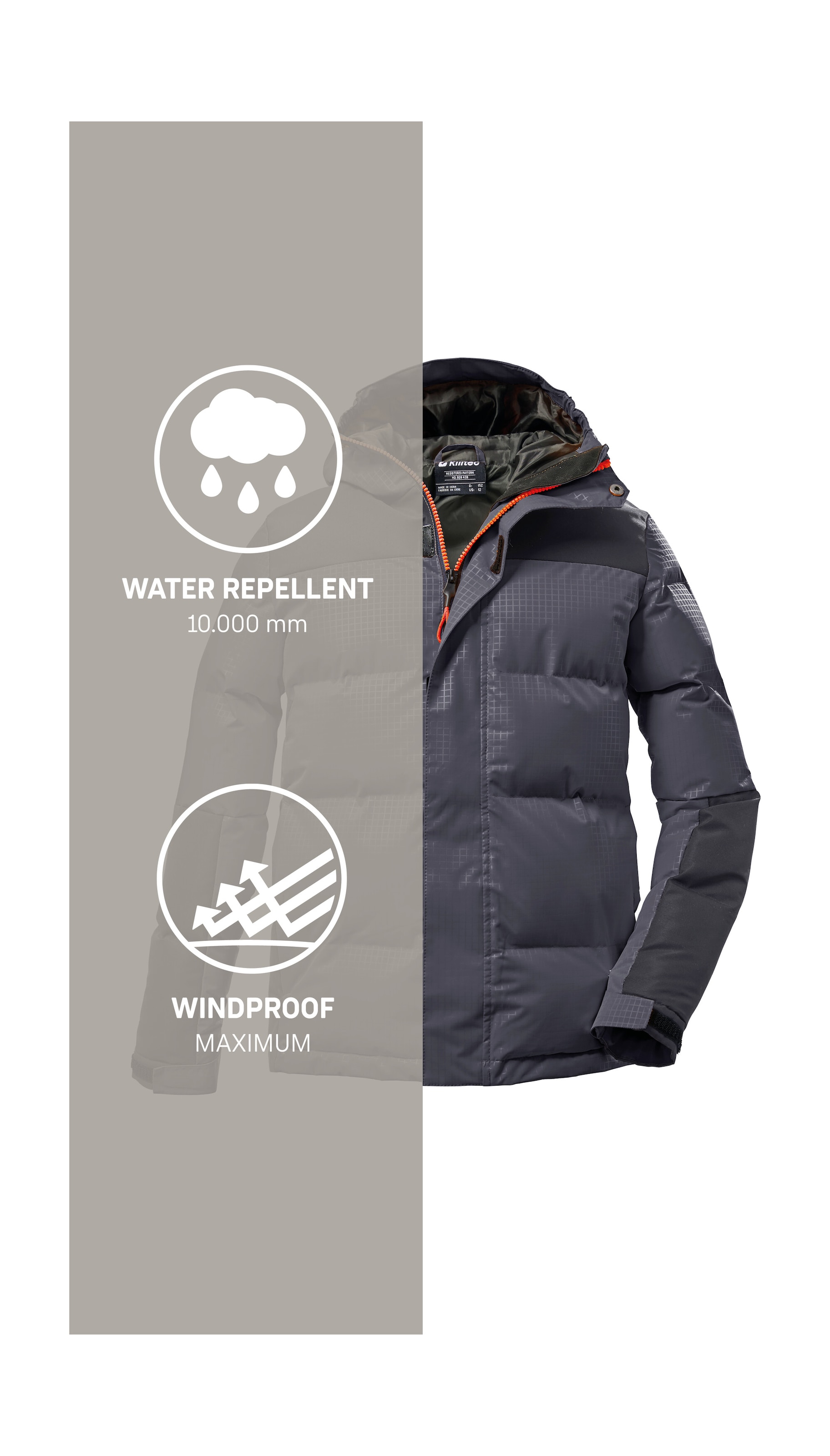 Killtec Steppjacke »KOW 31 BYS QLTD JCKT«, Kinder Winterjacke, gefüttert, wind- und wasserabweisend, atmungsaktiv