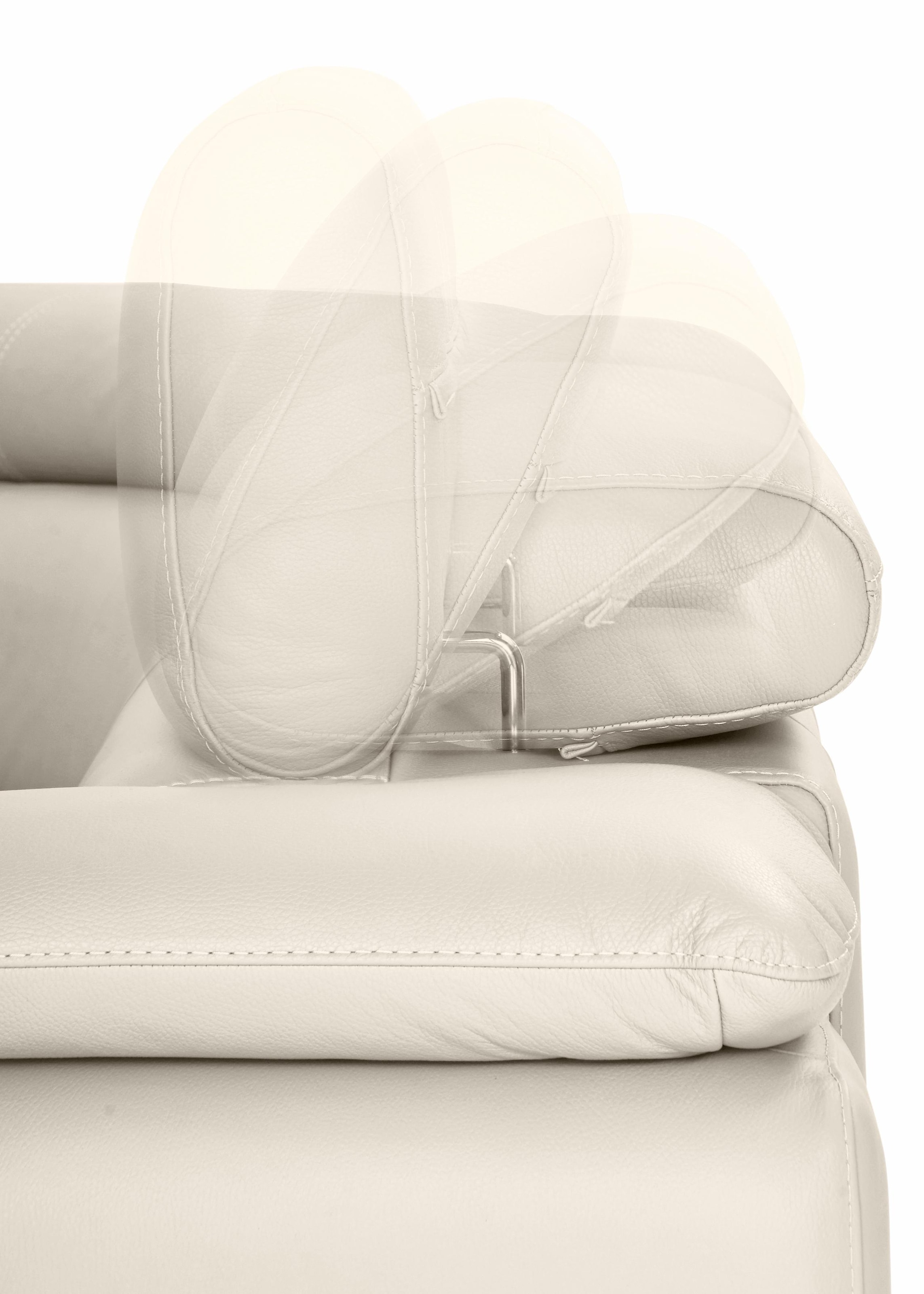 CALIA ITALIA Wohnlandschaft »Magic, italienisches Sofa zum Träumen, erstklassiger Sitzkomfort«, verstellbaren Kopfstützen zum Relaxen, in 2 Lederqualitäten, U-Form