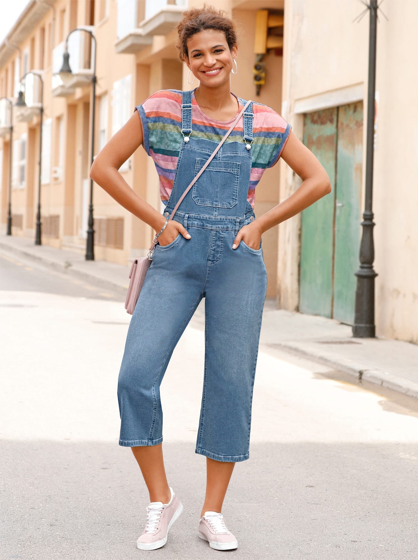 Casual Looks Jeanslatzhose, (1 tlg.)