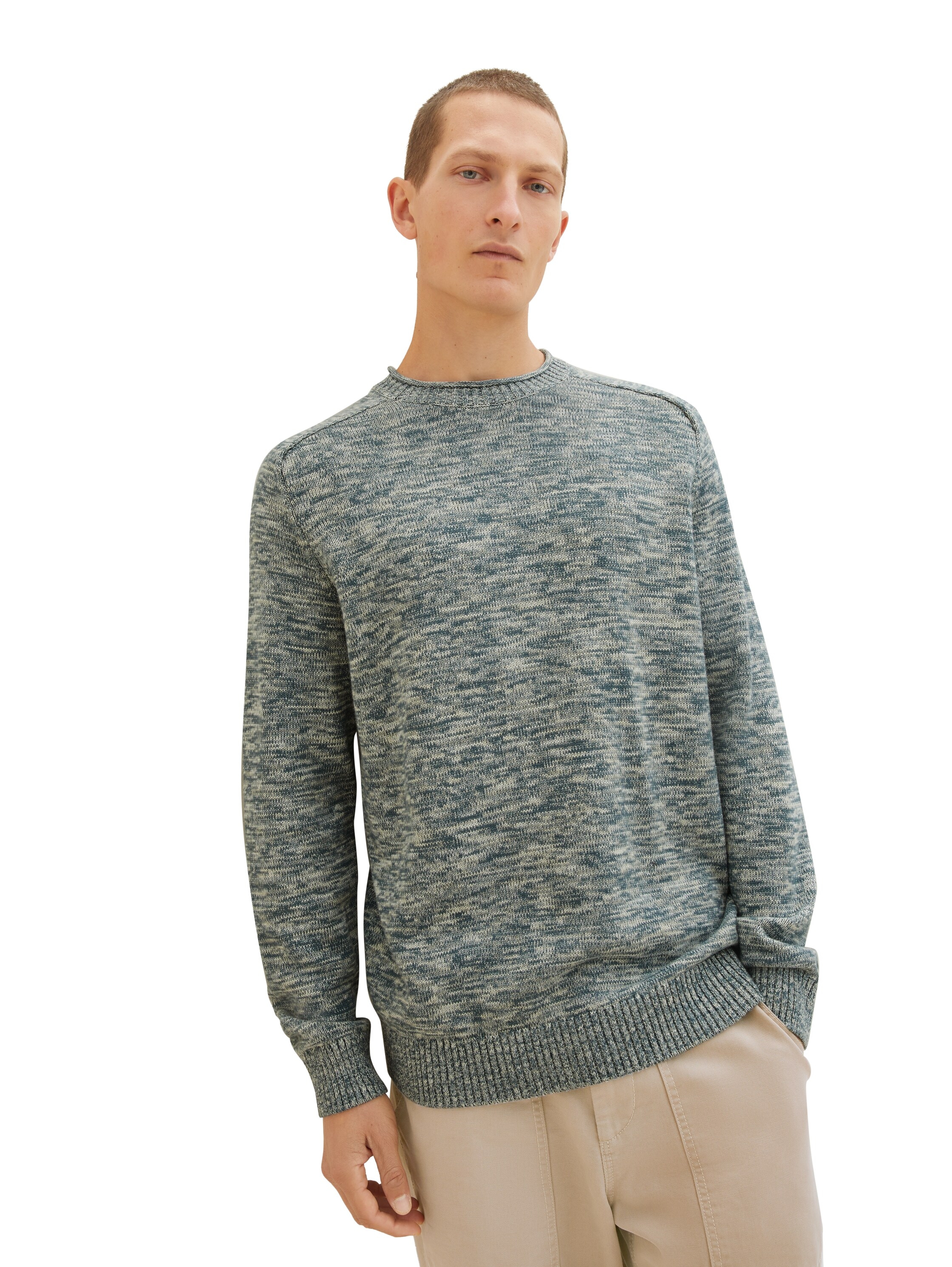 TOM TAILOR Strickpullover, mit Melange Optik