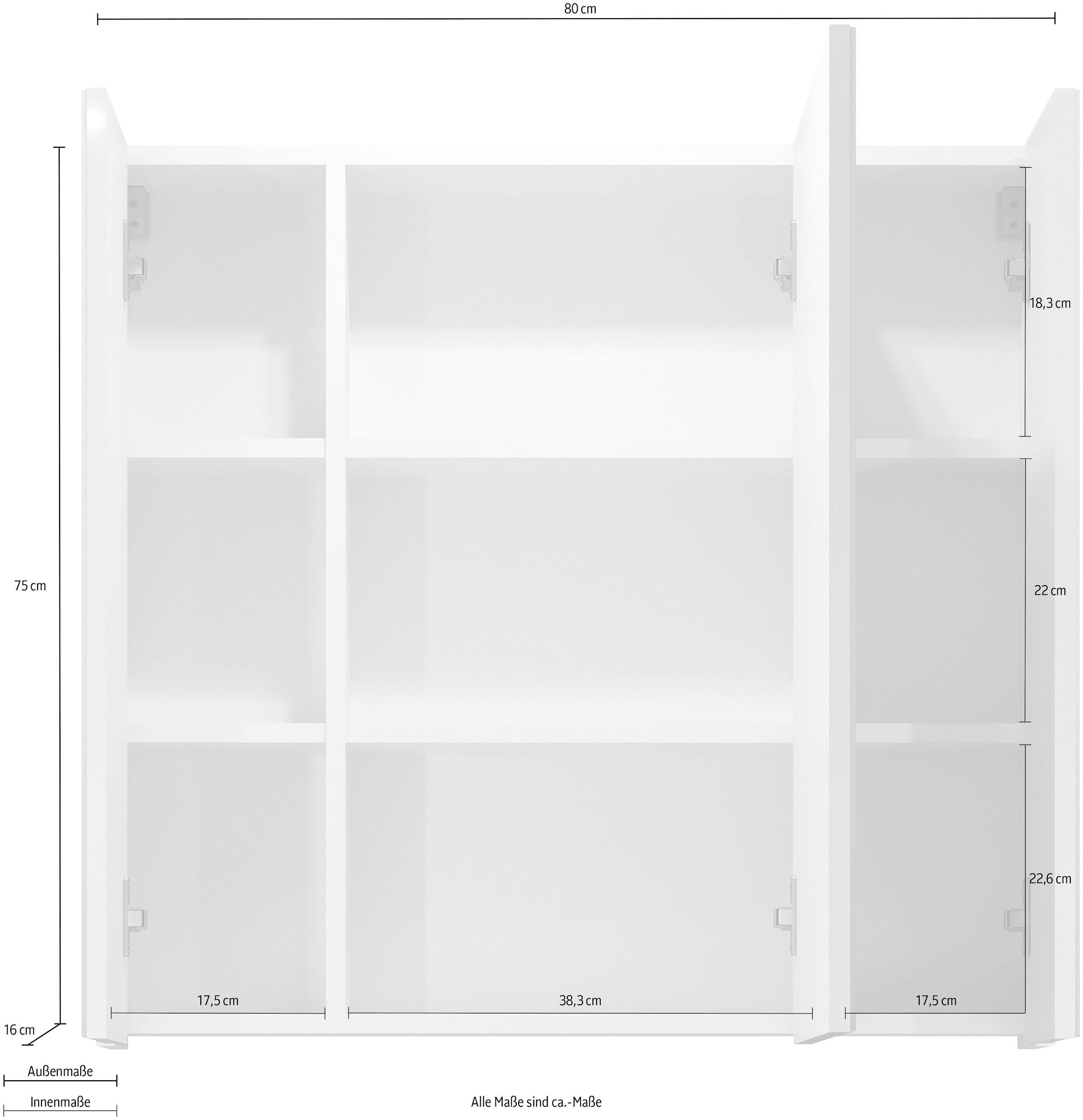 80 cm trendteam Spiegelschrank entdecken »Devon«, ❤ Badmöbel, im Breite Shop Jelmoli-Online