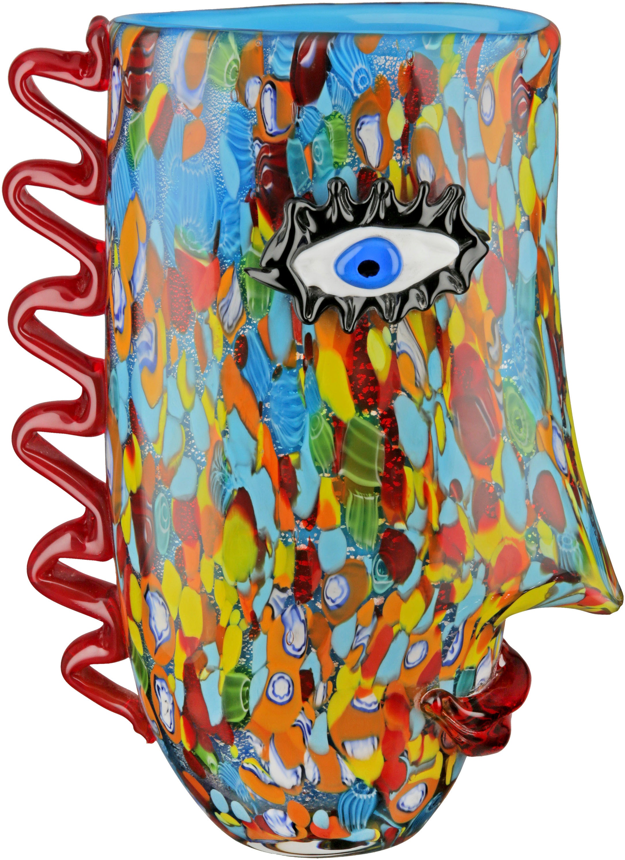Casablanca by Gilde Tischvase »Froozen«, durchgefärbt und mundgeblasen, aus Glas, Höhe ca. 30 cm