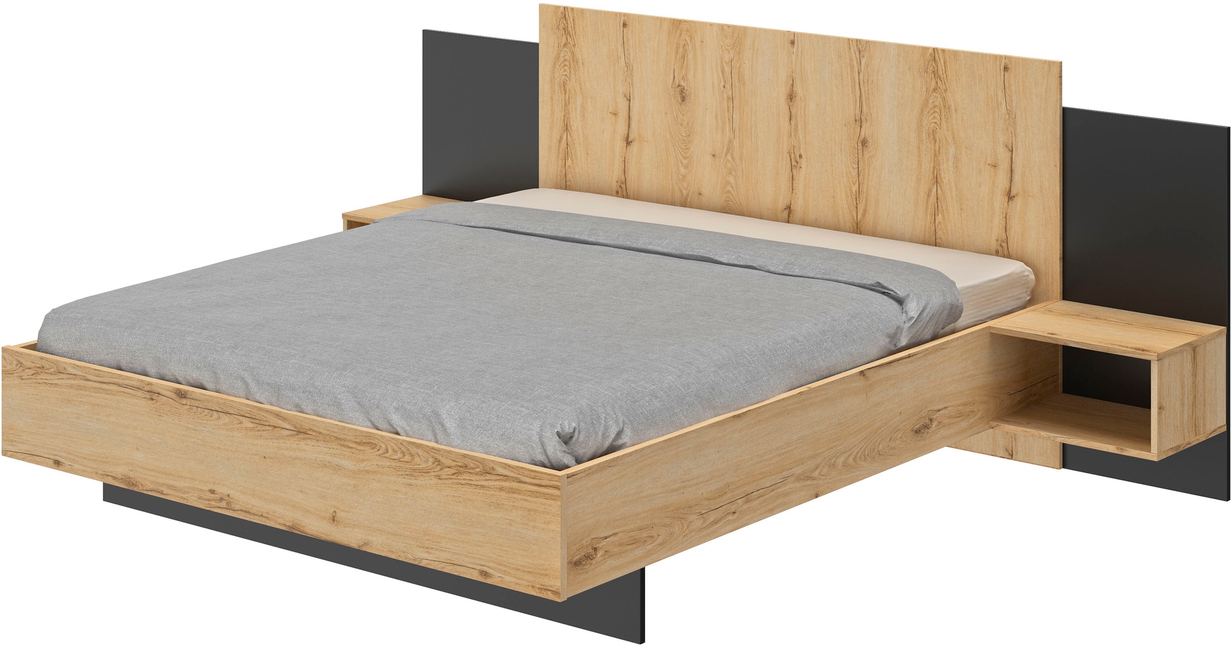 Gami Bett »Mimizan« mit 2 Nachttischen