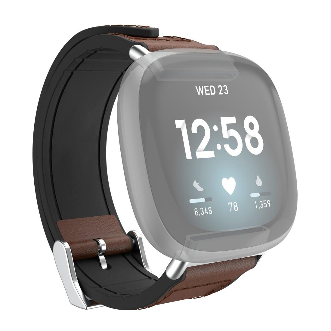 Leder 3, Silikon, »Ersatzarmband Fitbit Smartwatch-Armband ✵ Fitbit | for kaufen 21cm«, für online 20mm, Sense, Hama und Versa Made Jelmoli-Versand