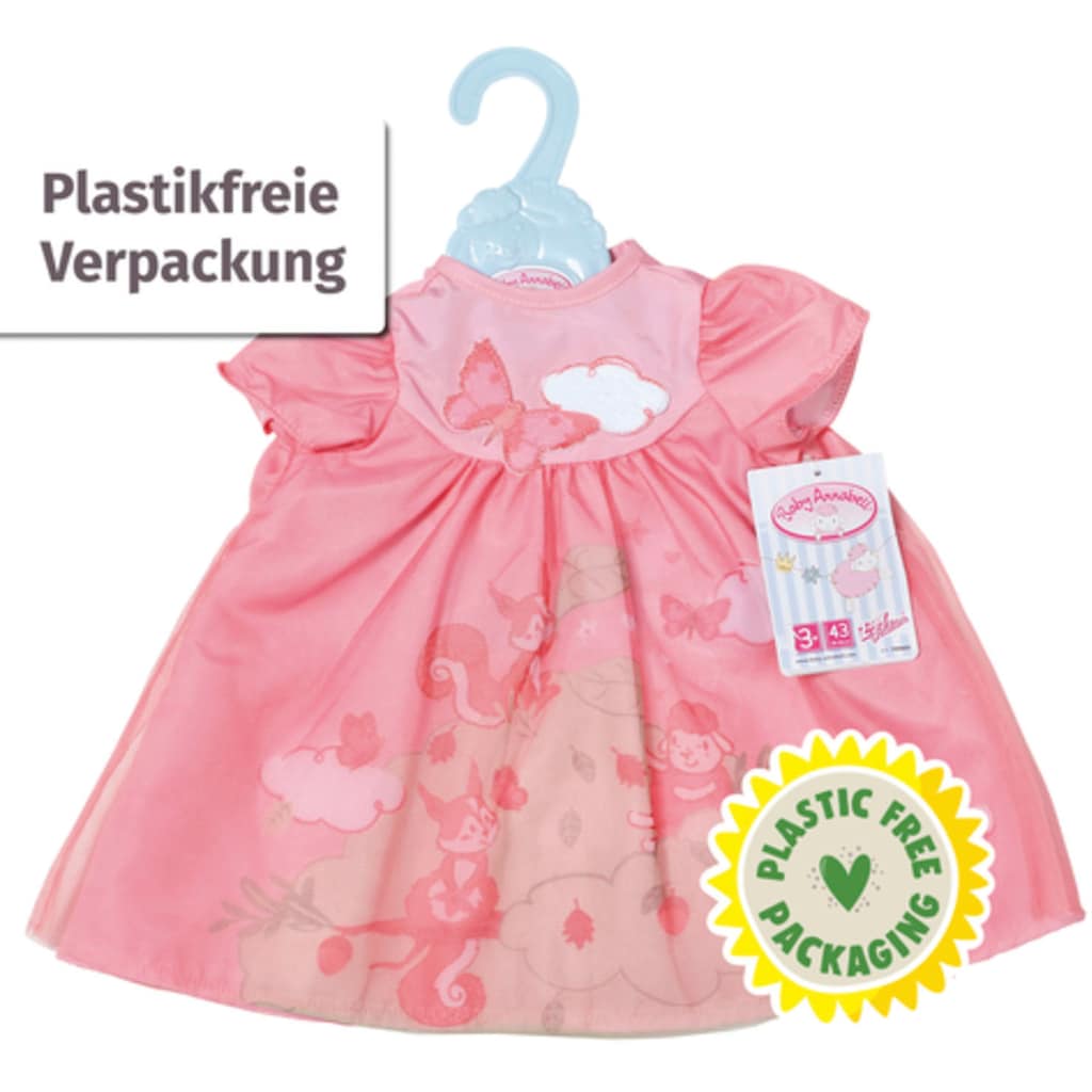 Baby Annabell Puppenkleidung »Kleid rosa Eichhörnchen, 43 cm«