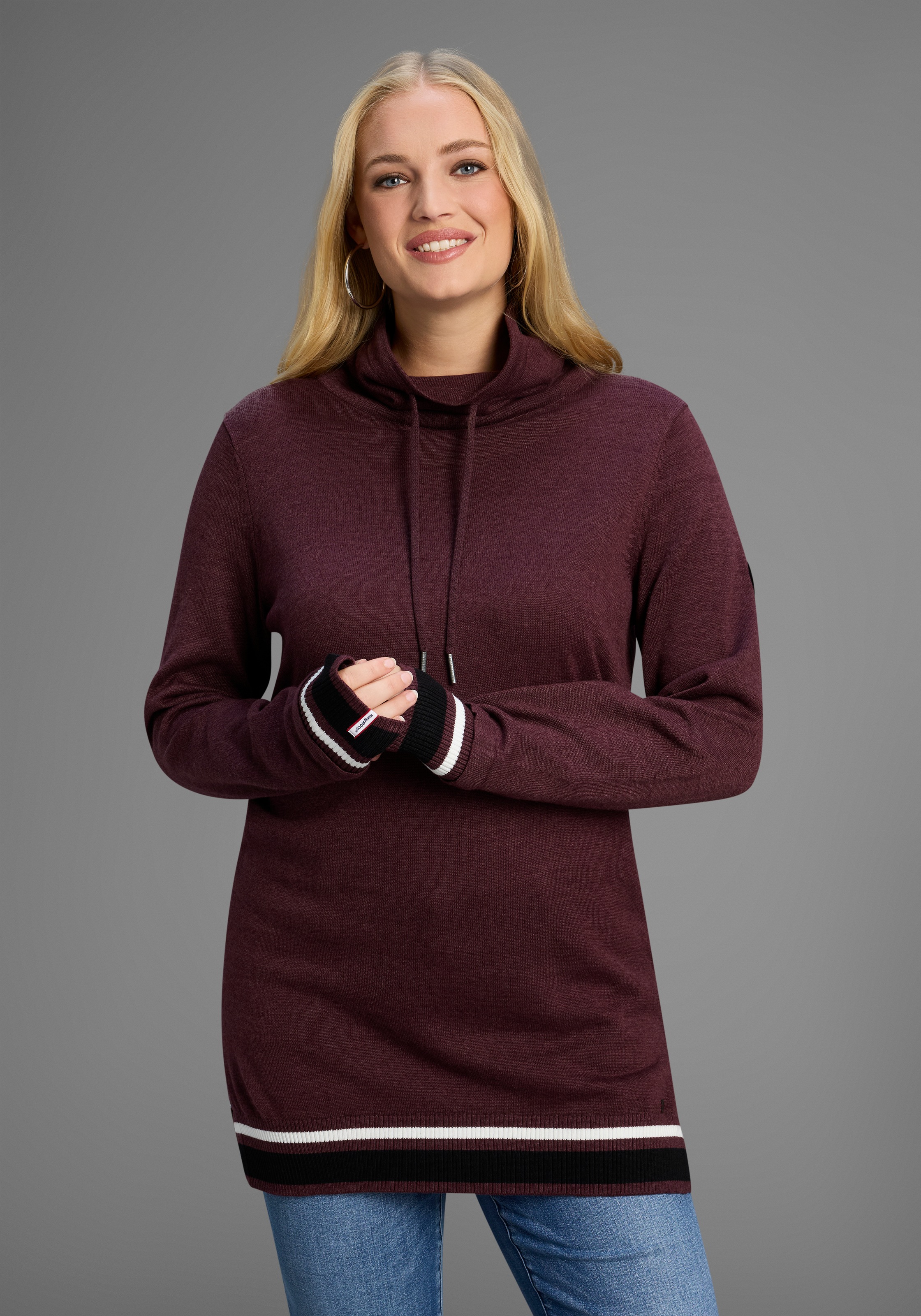 KangaROOS Schalkragenpullover mit hohem Schalkragen auch in grossen Grössen