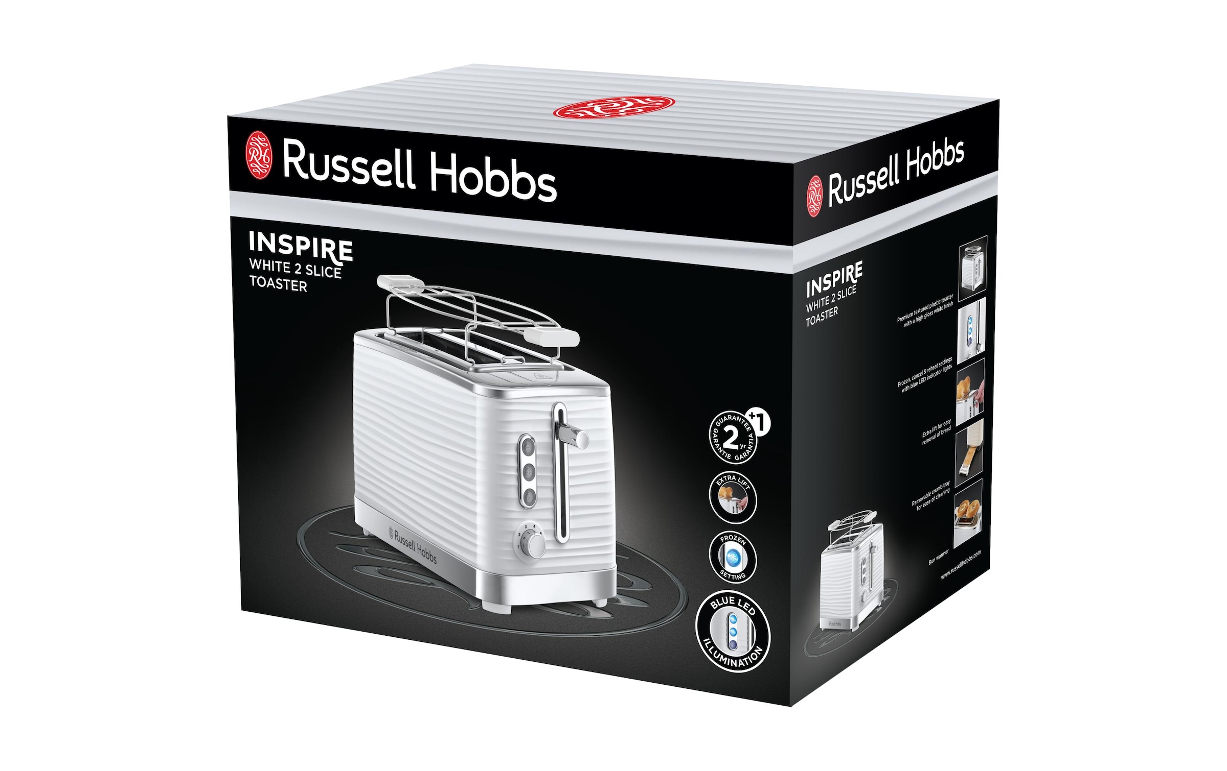 RUSSELL HOBBS Toaster »Inspire 24370-56 Weiss«, für 2 Scheiben, 1050 W
