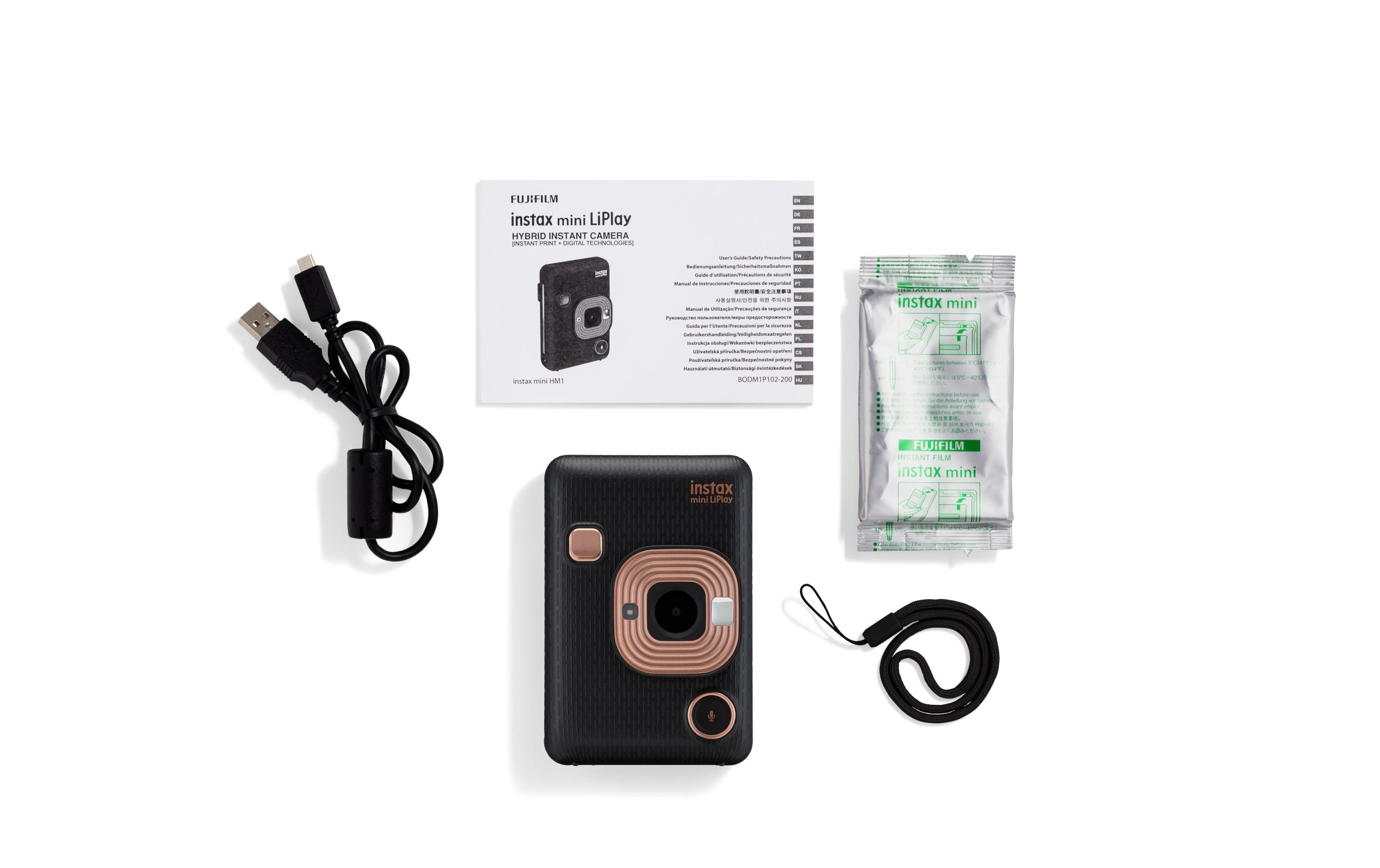 FUJIFILM Kompaktkamera »Fotokamera Instax Mini LiPlay Elegant Black«