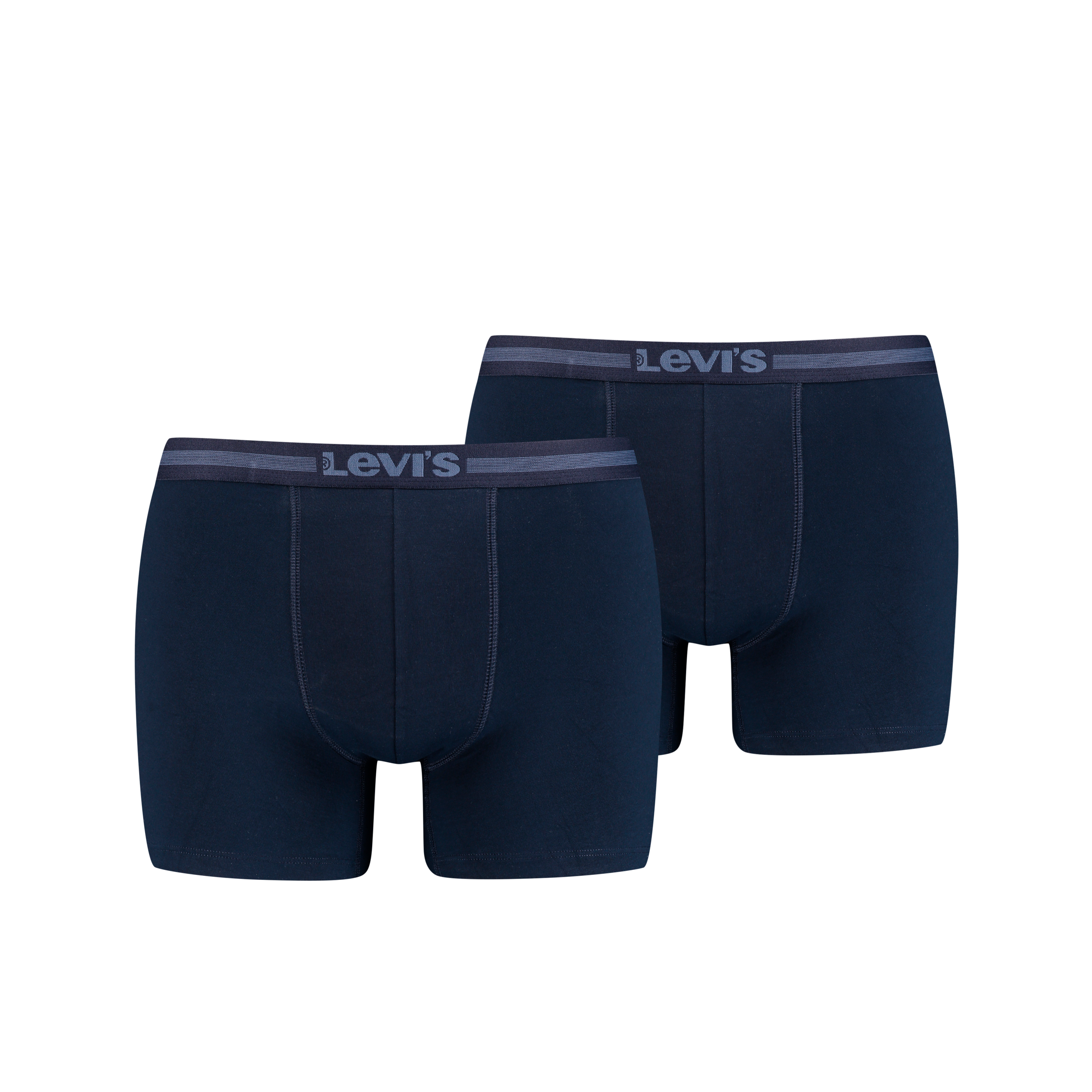 Levis Navy Boxershorts "Levis Men Tencel Boxer Brief 2P" Packung, 2 Stk. Mit Breitem Logobund