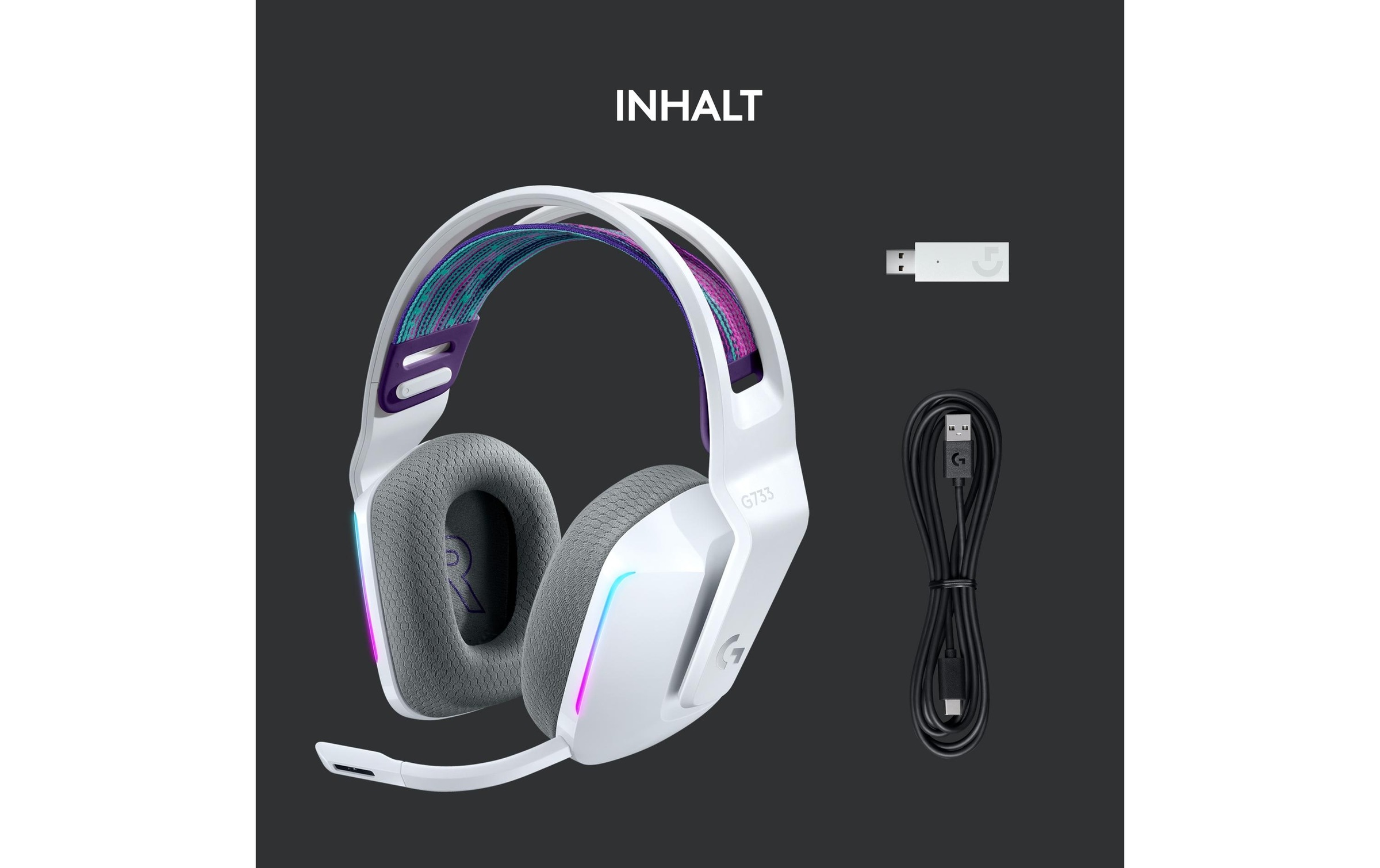 Logitech Gaming-Headset »G733 Lightspeed Gaming white«