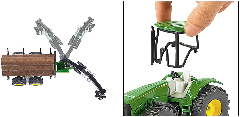 Siku John Deere Traktor mit Anhänger Siku Farmer Spielzeug Set