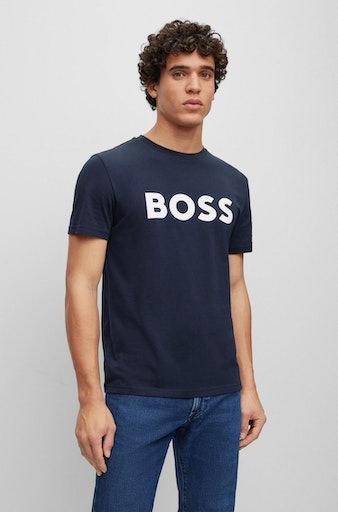 BOSS ORANGE Kurzarmshirt »Thinking« 1 Stk. mit Logoschriftzug-Frontprint