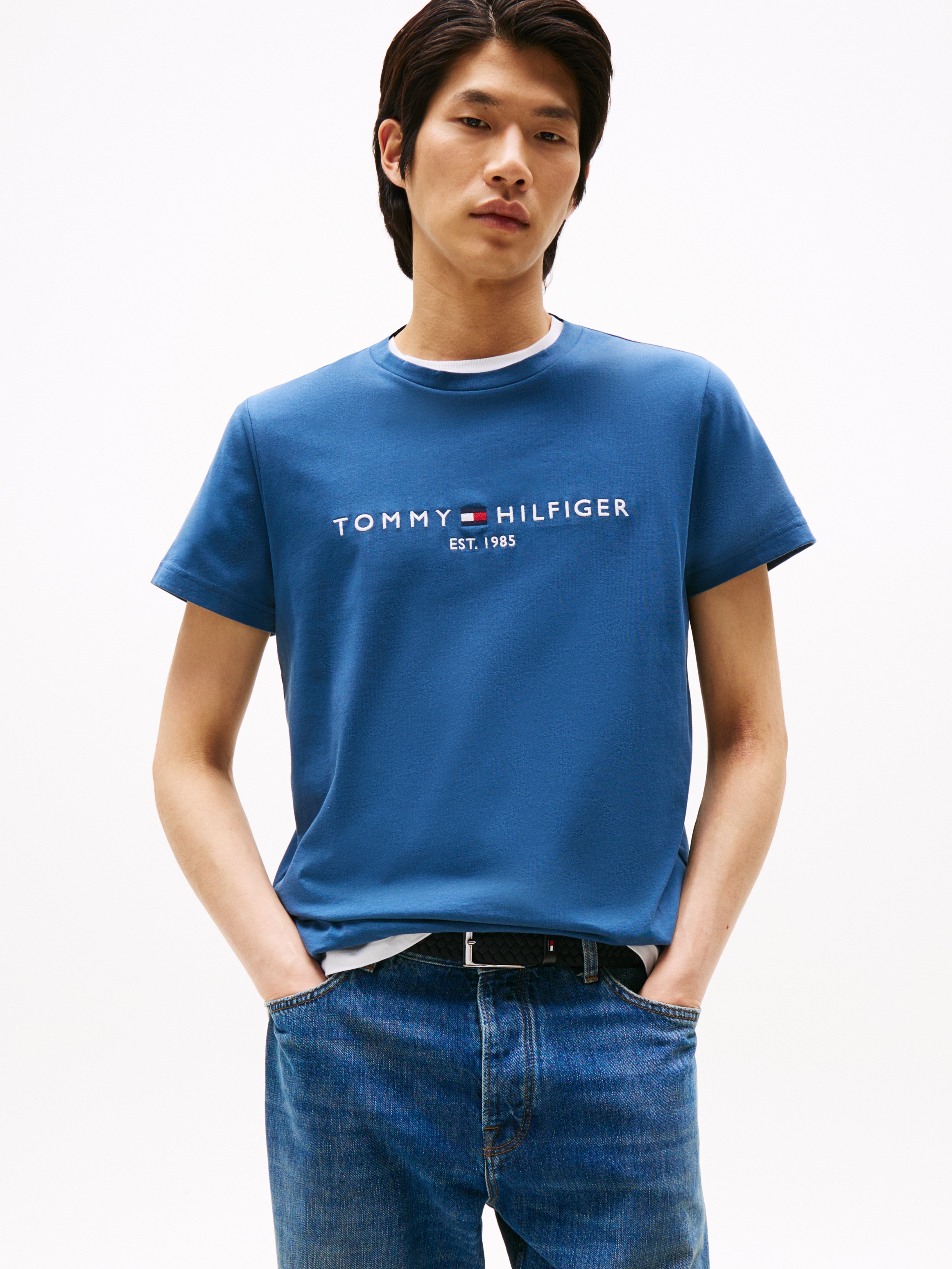 Tommy Hilfiger T-Shirt »TOMMY LOGO TEE«, aus reiner Baumwolle