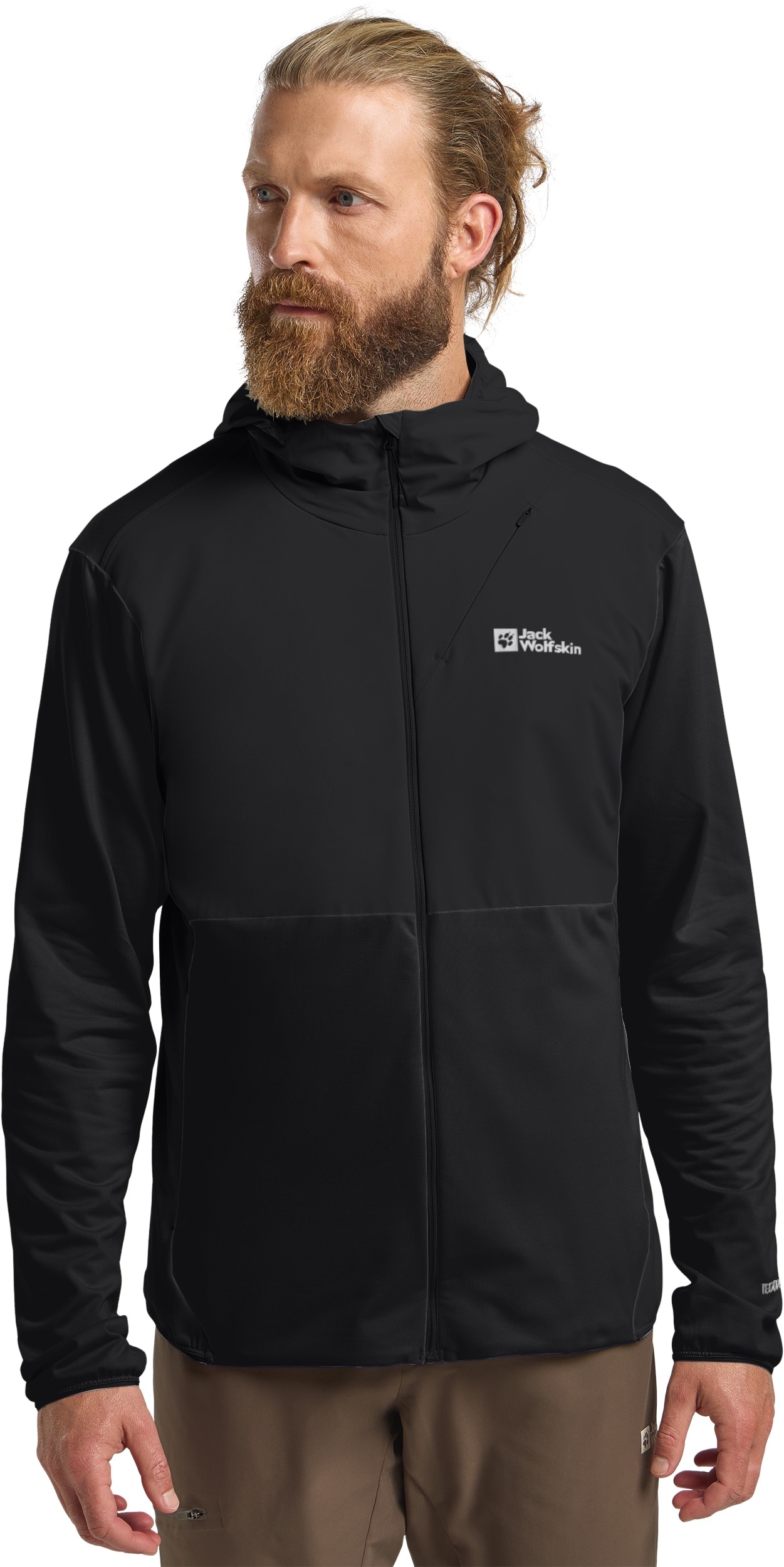 Jack Wolfskin Kapuzenfleecejacke "PRELIGHT TRAIL HOODY M" mit Kapuze